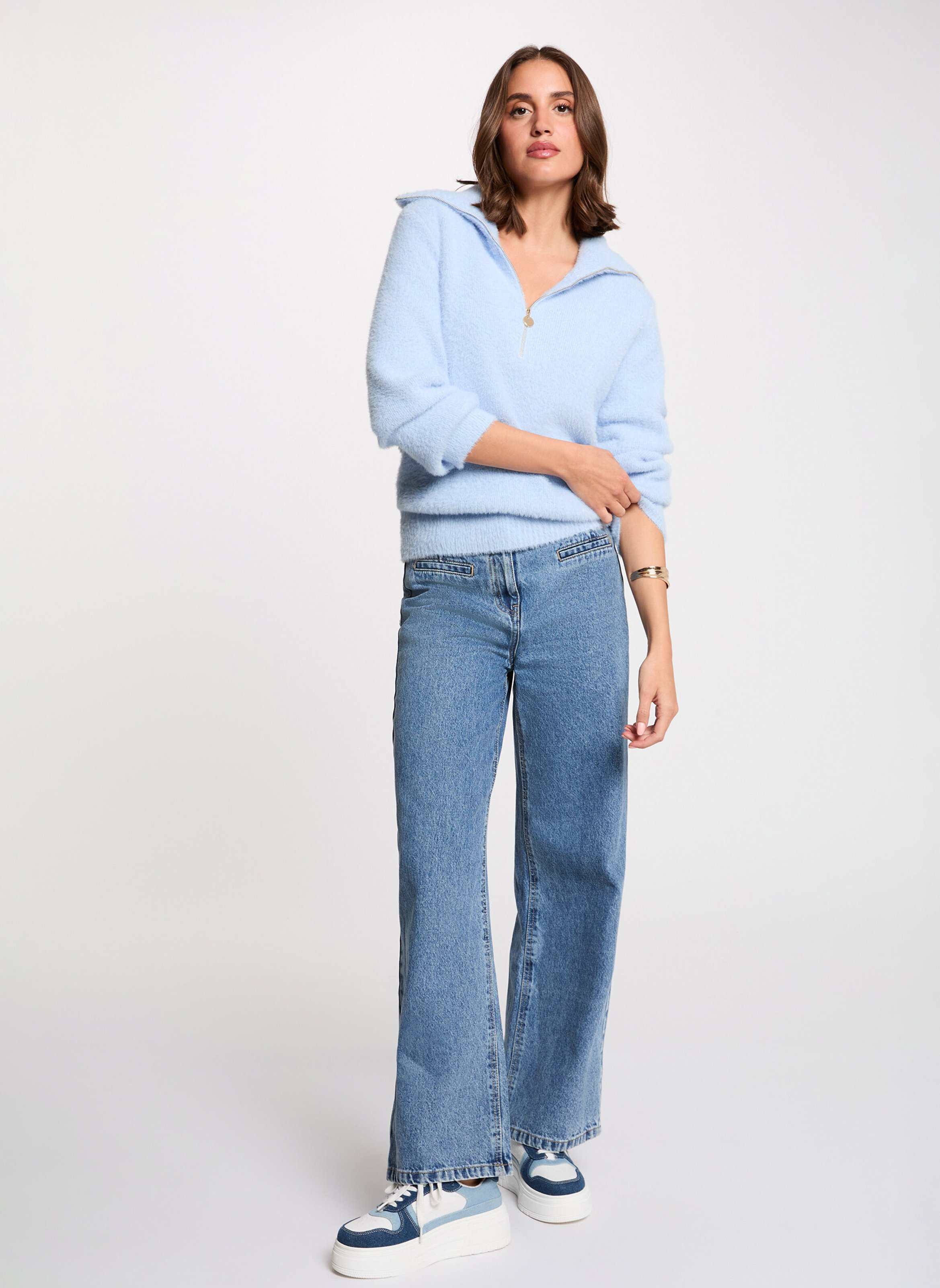 Jersey con solapa Azul