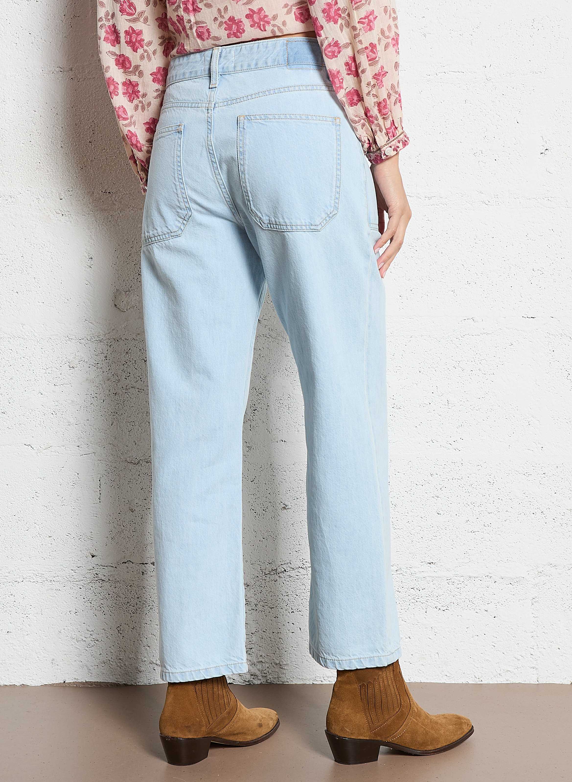 Katoenen jeans met rechte pijp ACQUAVERDE Blauw