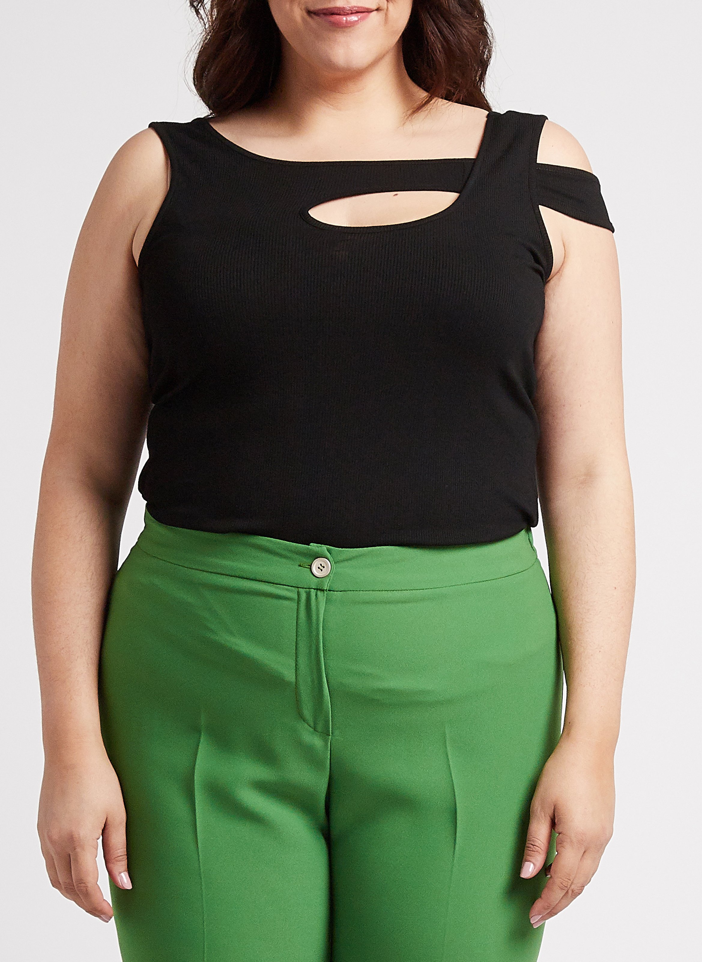 Rundhals-Top mit Schulter-Cut-out PERSONA by Marina Rinaldi