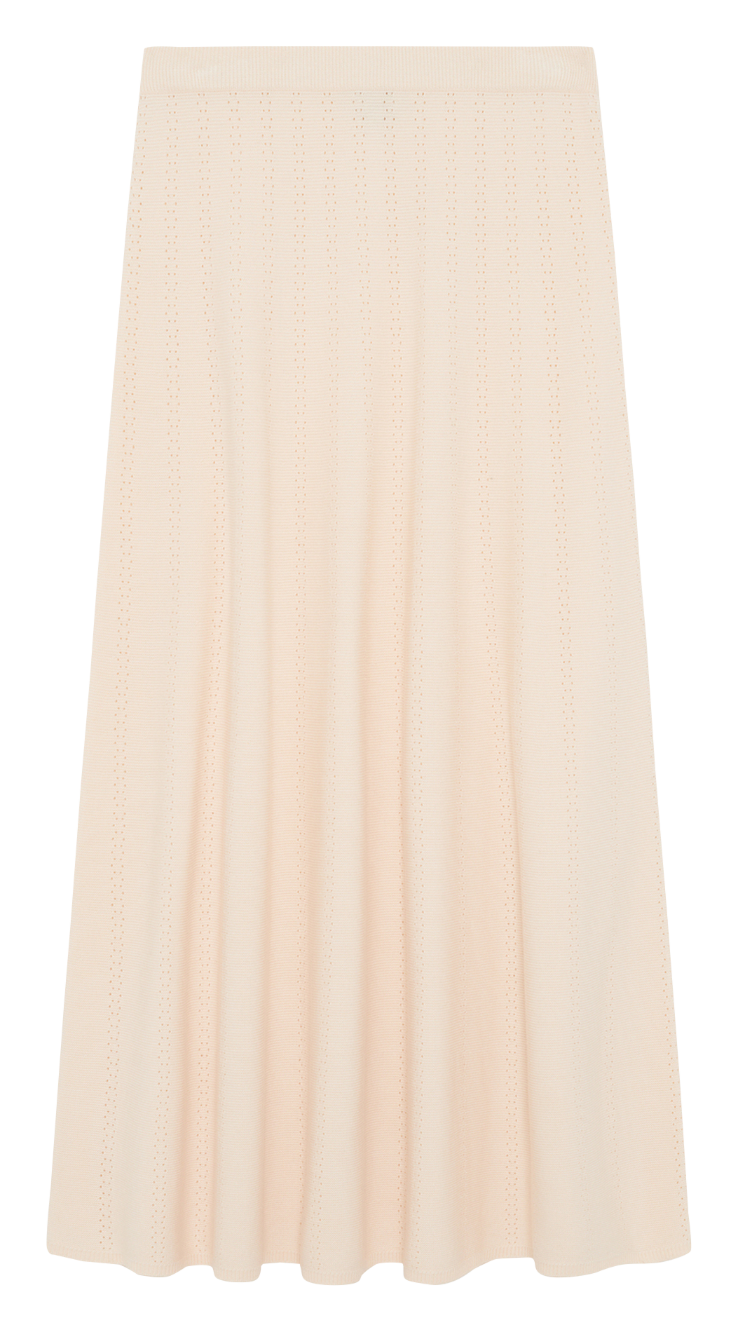 Ausgestellter Midirock aus Baumwoll-Mix PABLO Beige