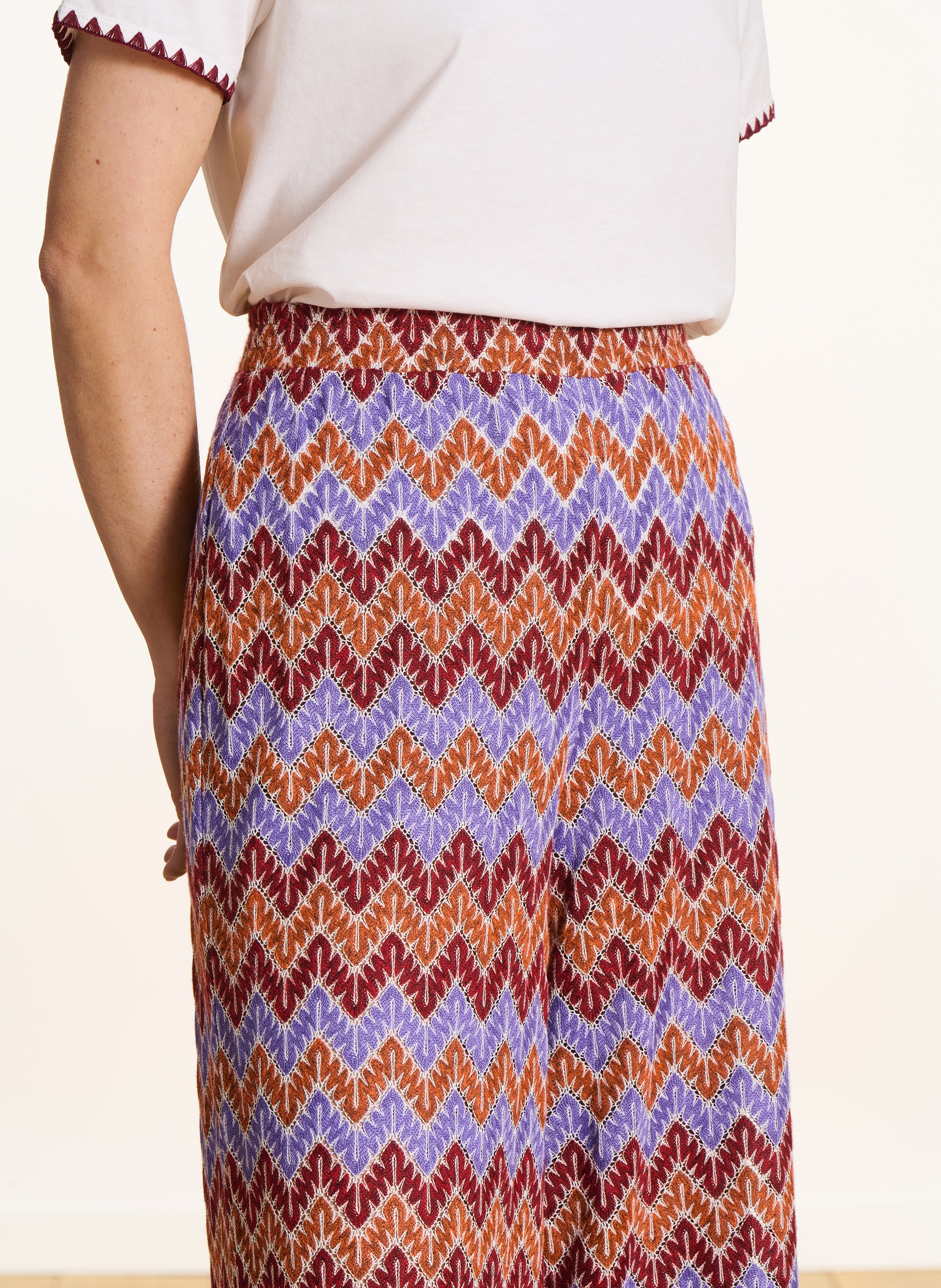 Hose - Gerader Schnitt mit Streifen  LA FEE MARABOUTEE Violett