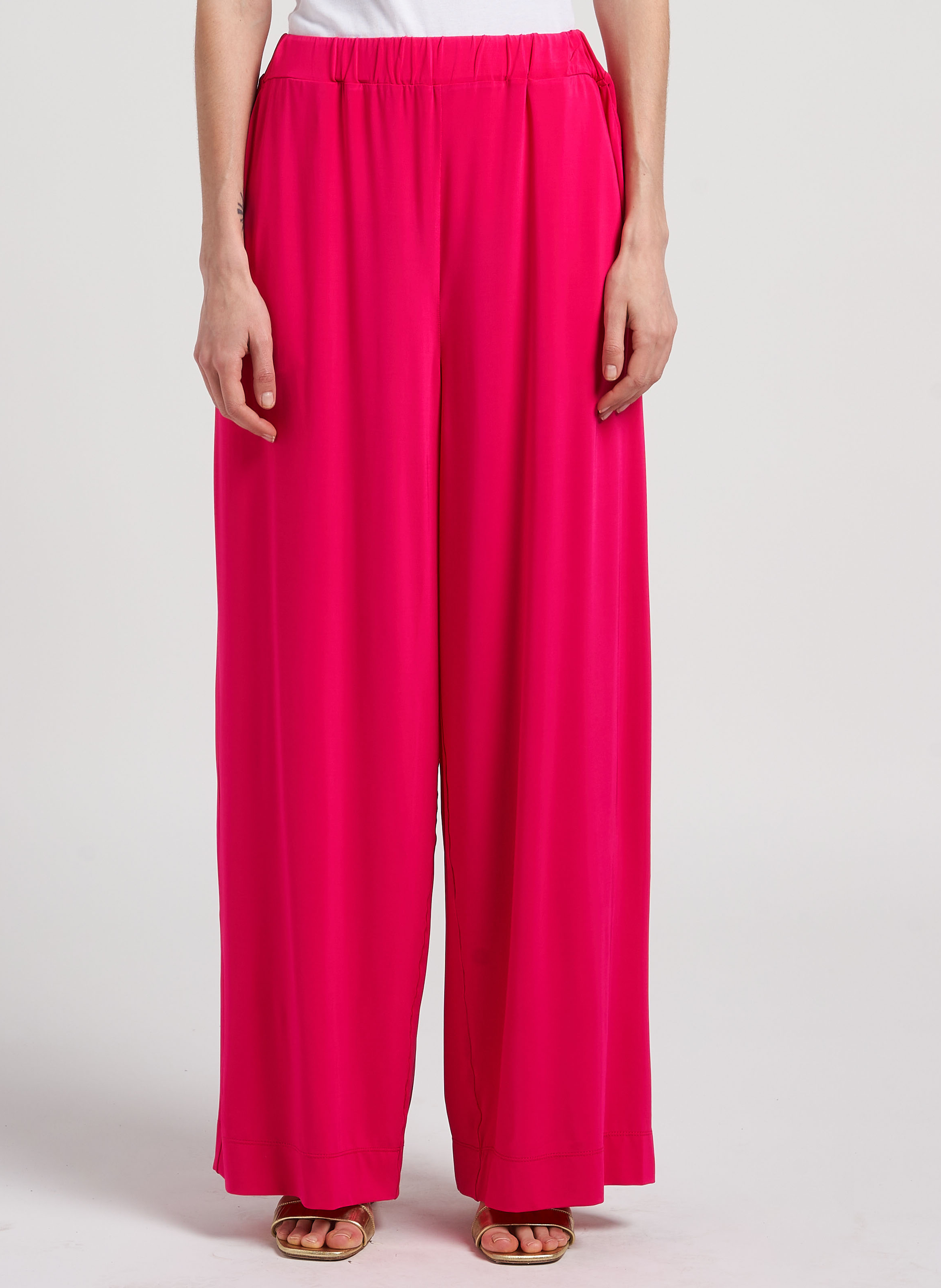 Pantalon large taille haute  MAX MARA LEISURE Rose