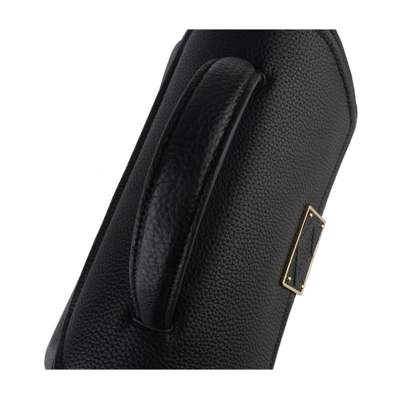 Calfskin leather handbag Black