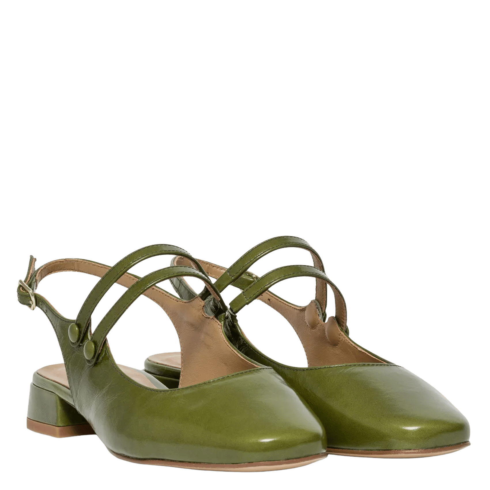 Ballerines en cuir BOCAGE Vert