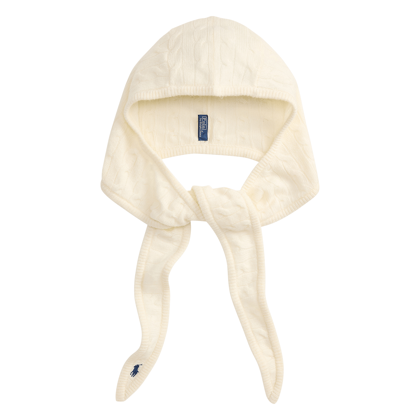 Capuche en maille torsadée de laine et cachemire POLO RALPH LAUREN Blanc