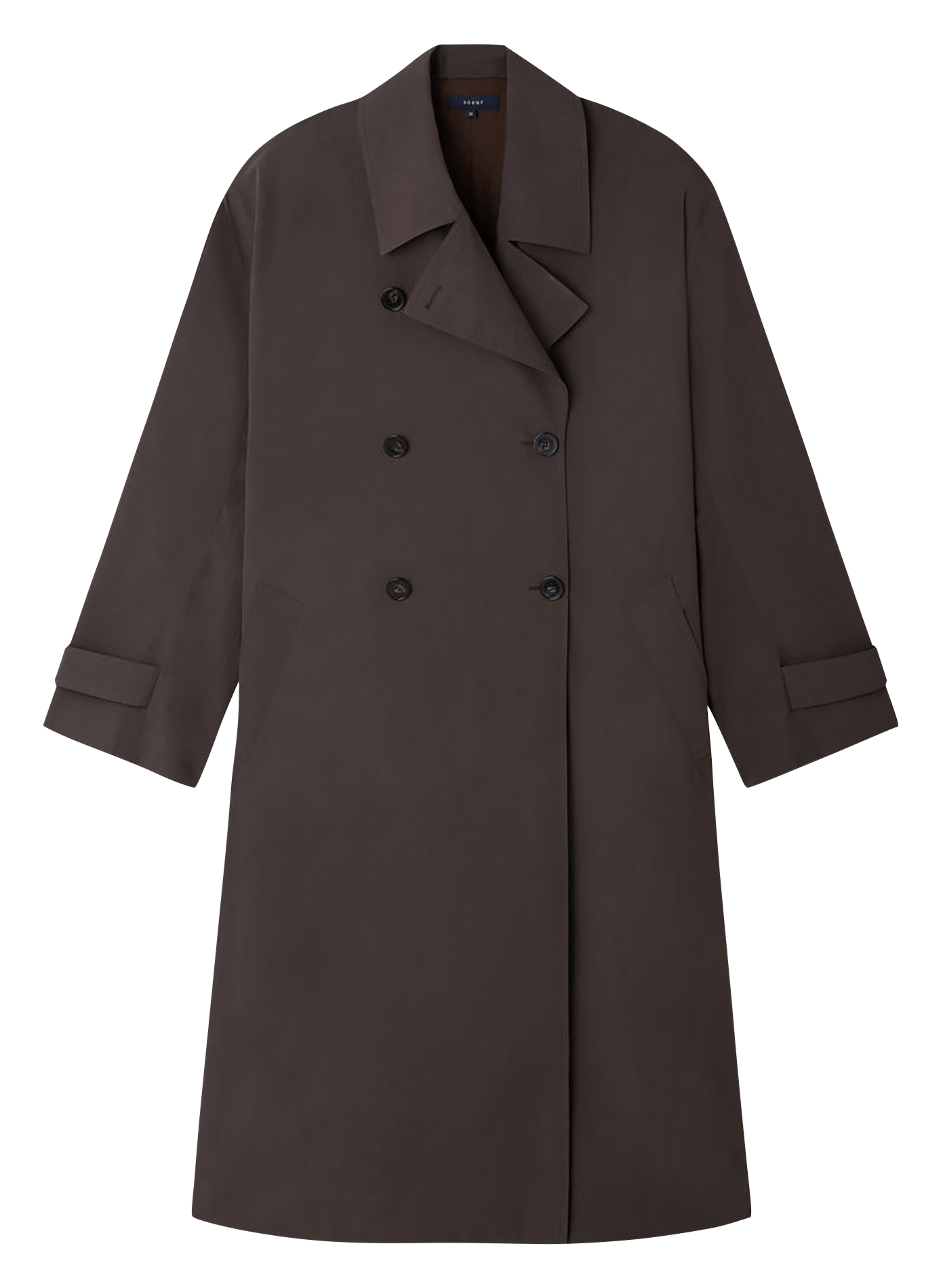 Manteau mi-long ceinturé uni SOEUR Gris