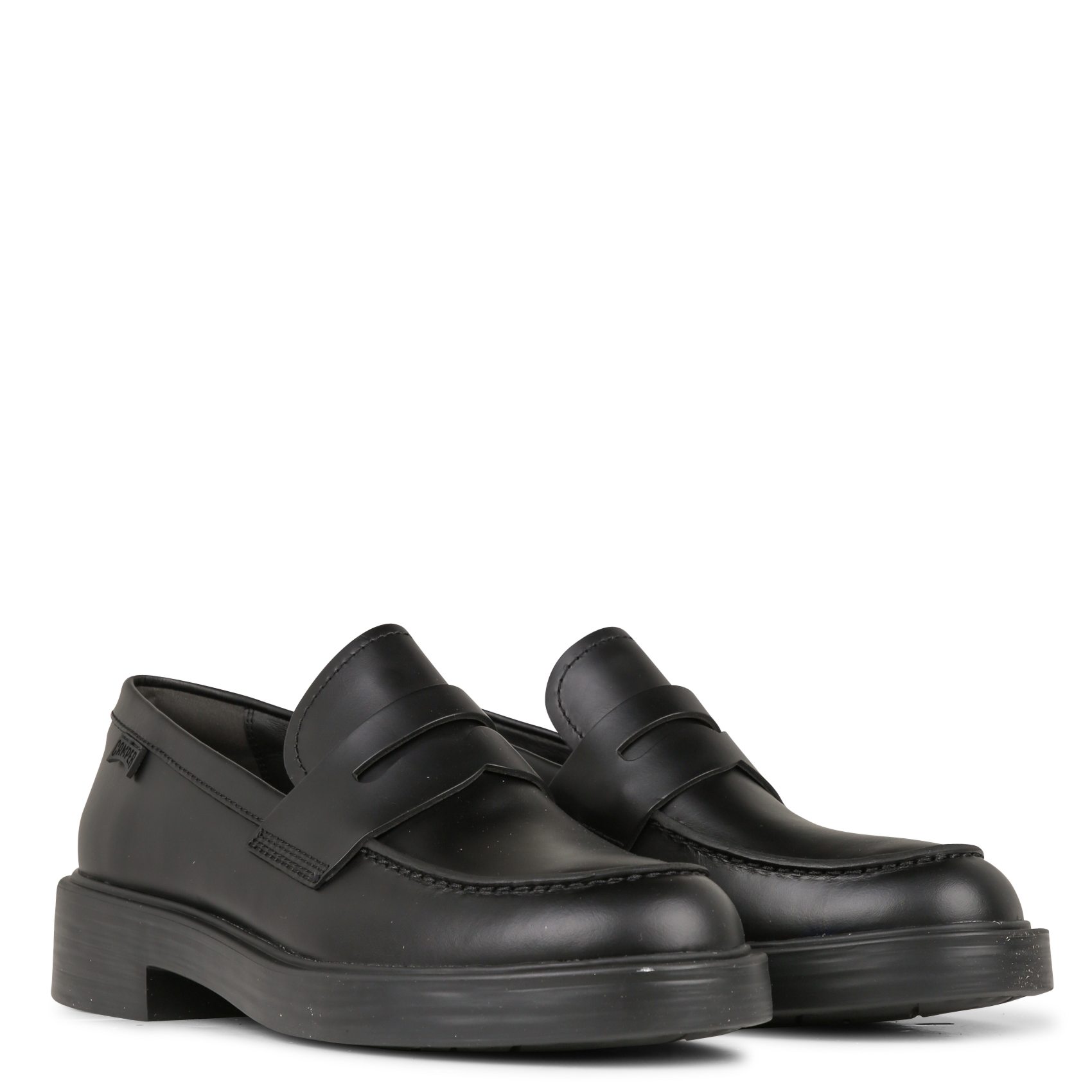 Mocassins unis en cuir CAMPER Noir