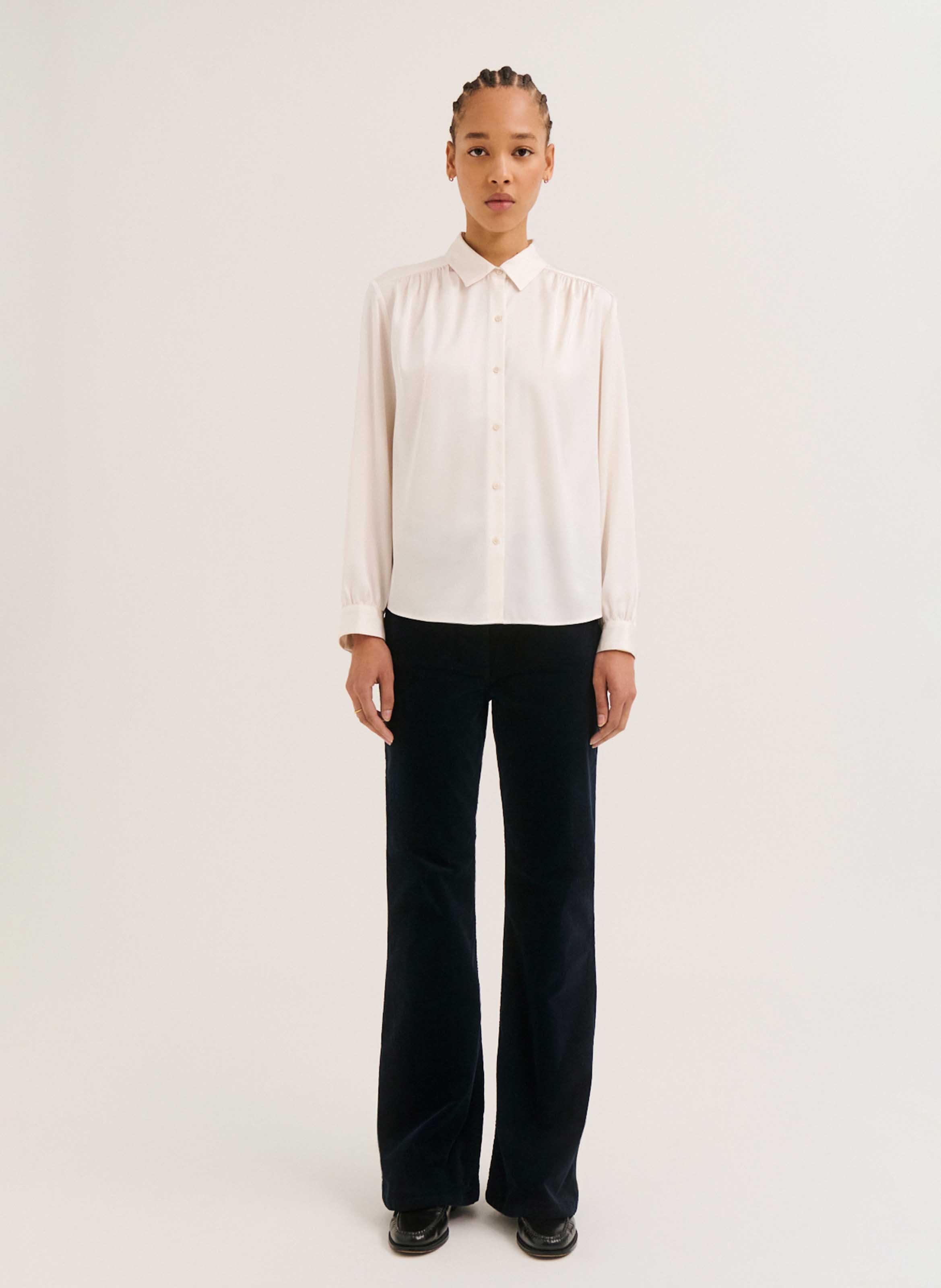 Satin shirt PABLO Beige