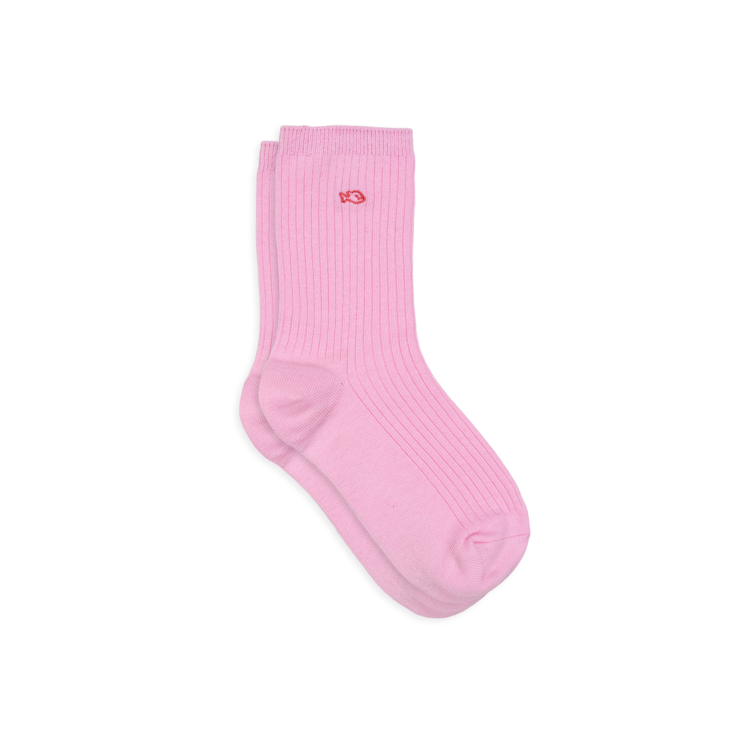 Ribbed Solid Combed Cotton Socks BILLYBELT Pink