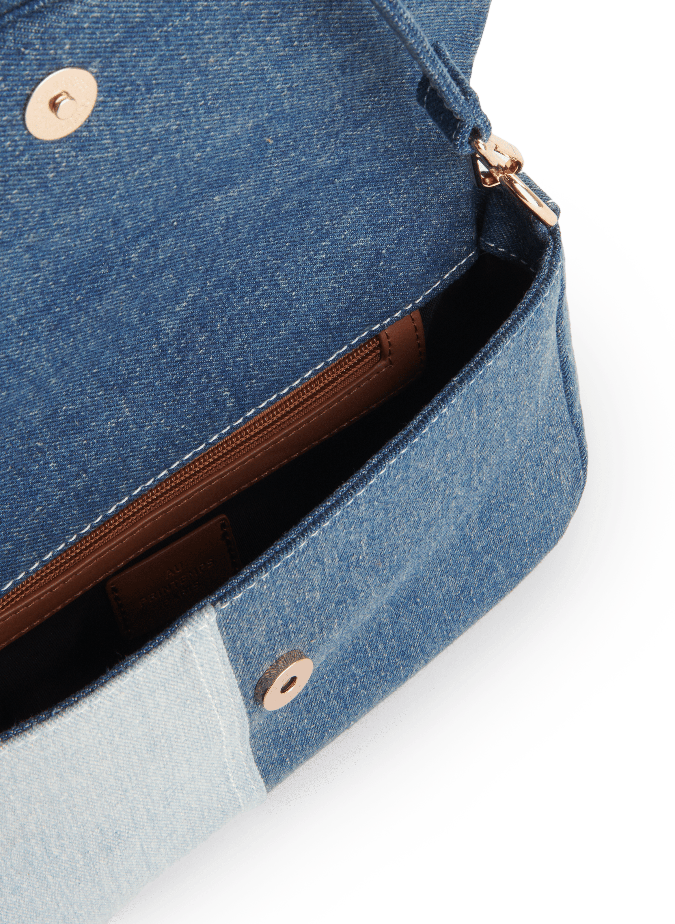 Cotton handbag AU PRINTEMPS PARIS Blue