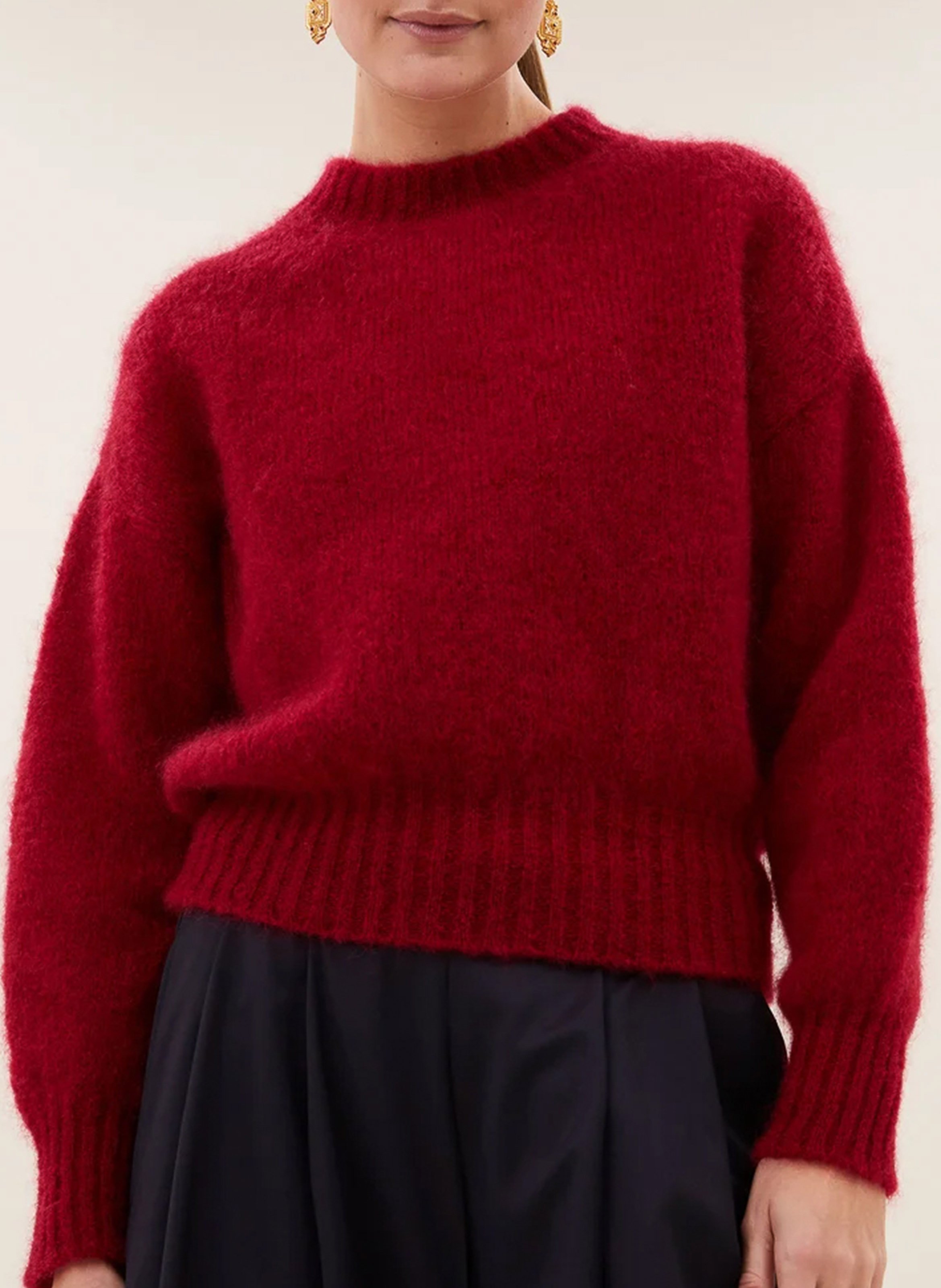 Pull oversize en laine mélangée BY BAR Rose