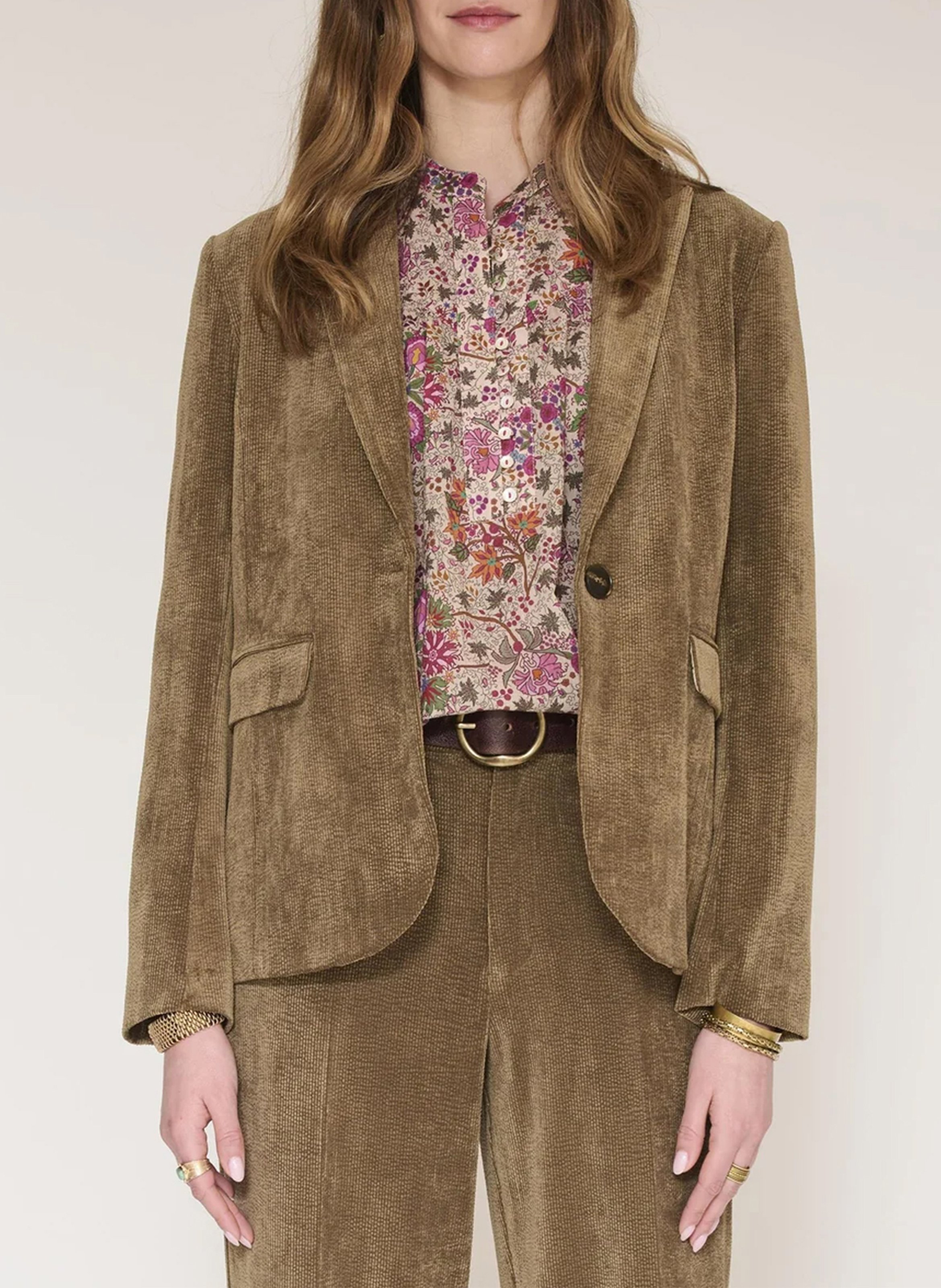 Veste droite col tailleur  MKT Marron