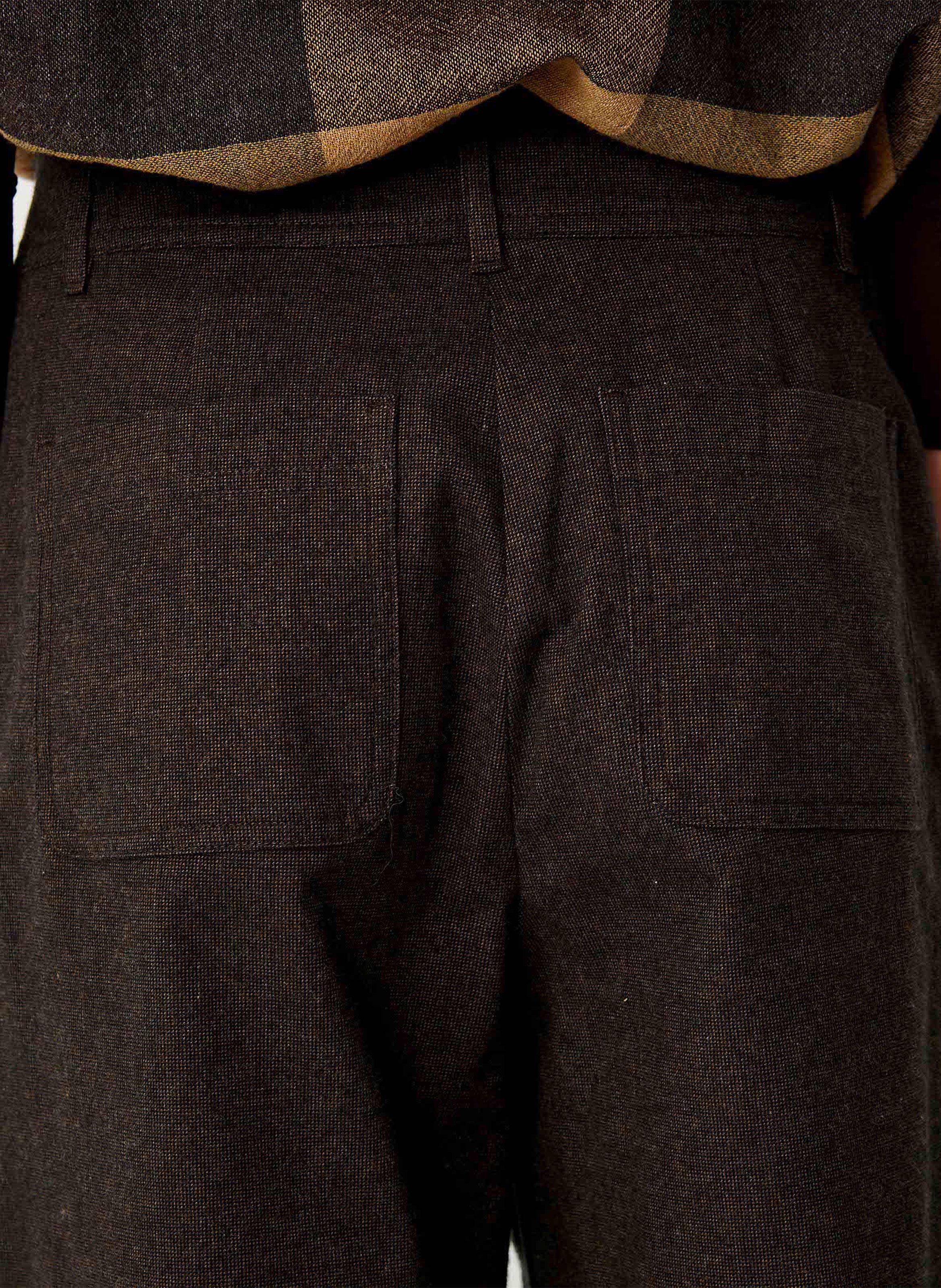 Hohe Taille weite Hose in Uni-Farbe SESSUN Blau