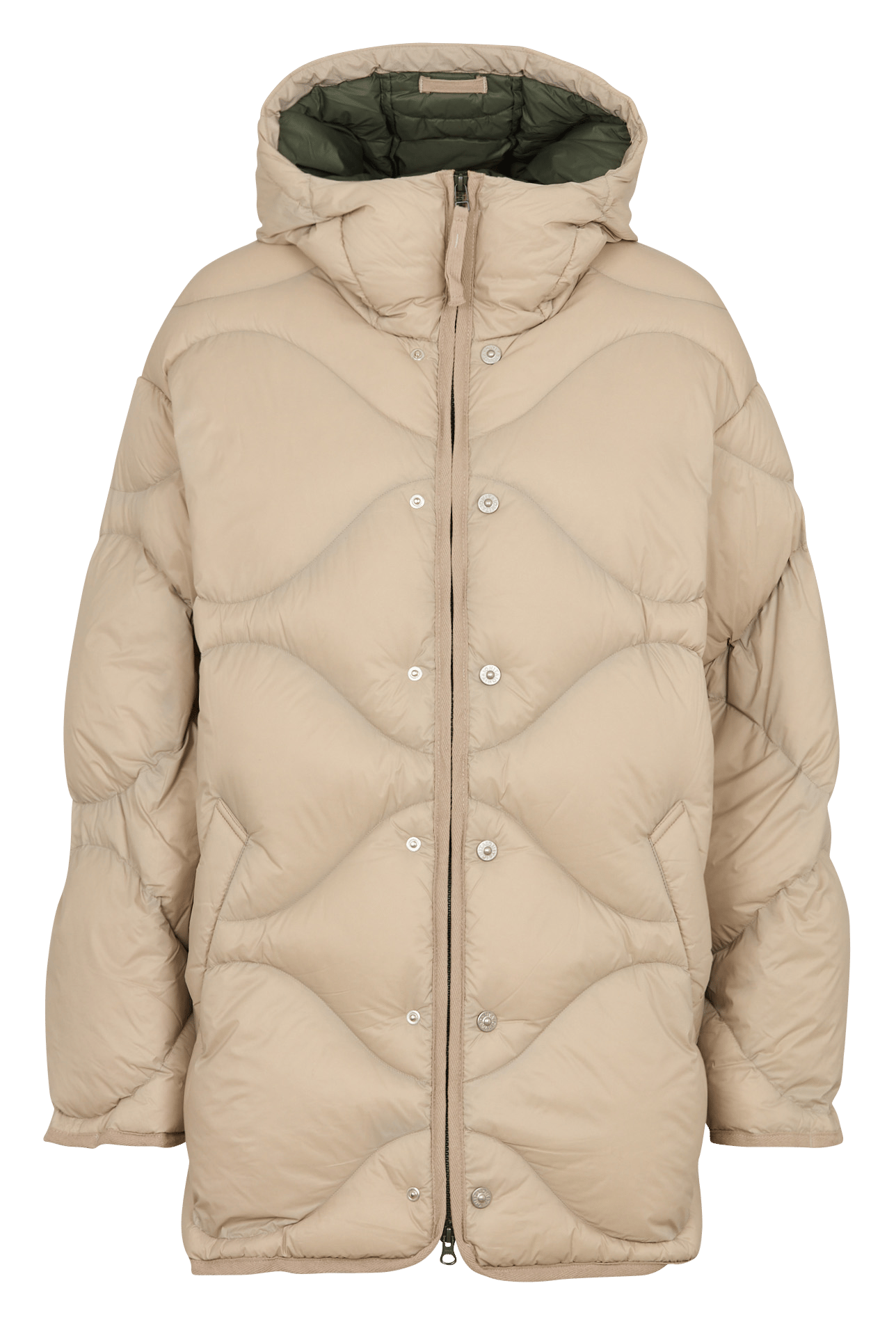 Puffer jacket with hood TAION Beige