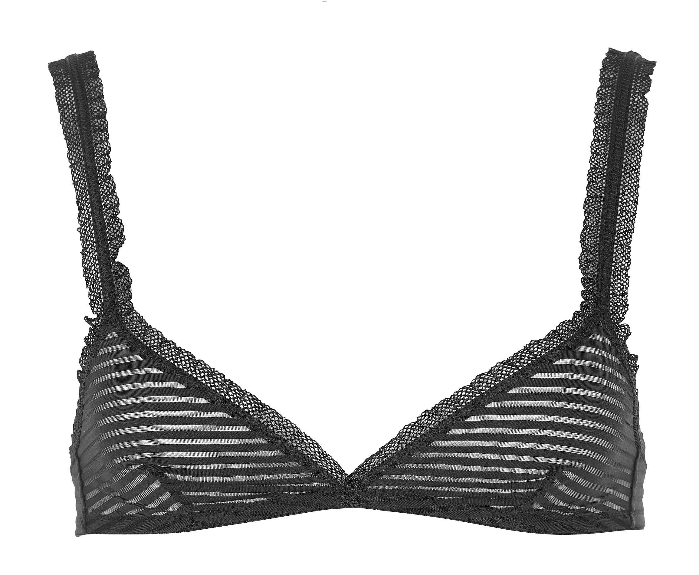 Striped triangle bra  MOMONI Black
