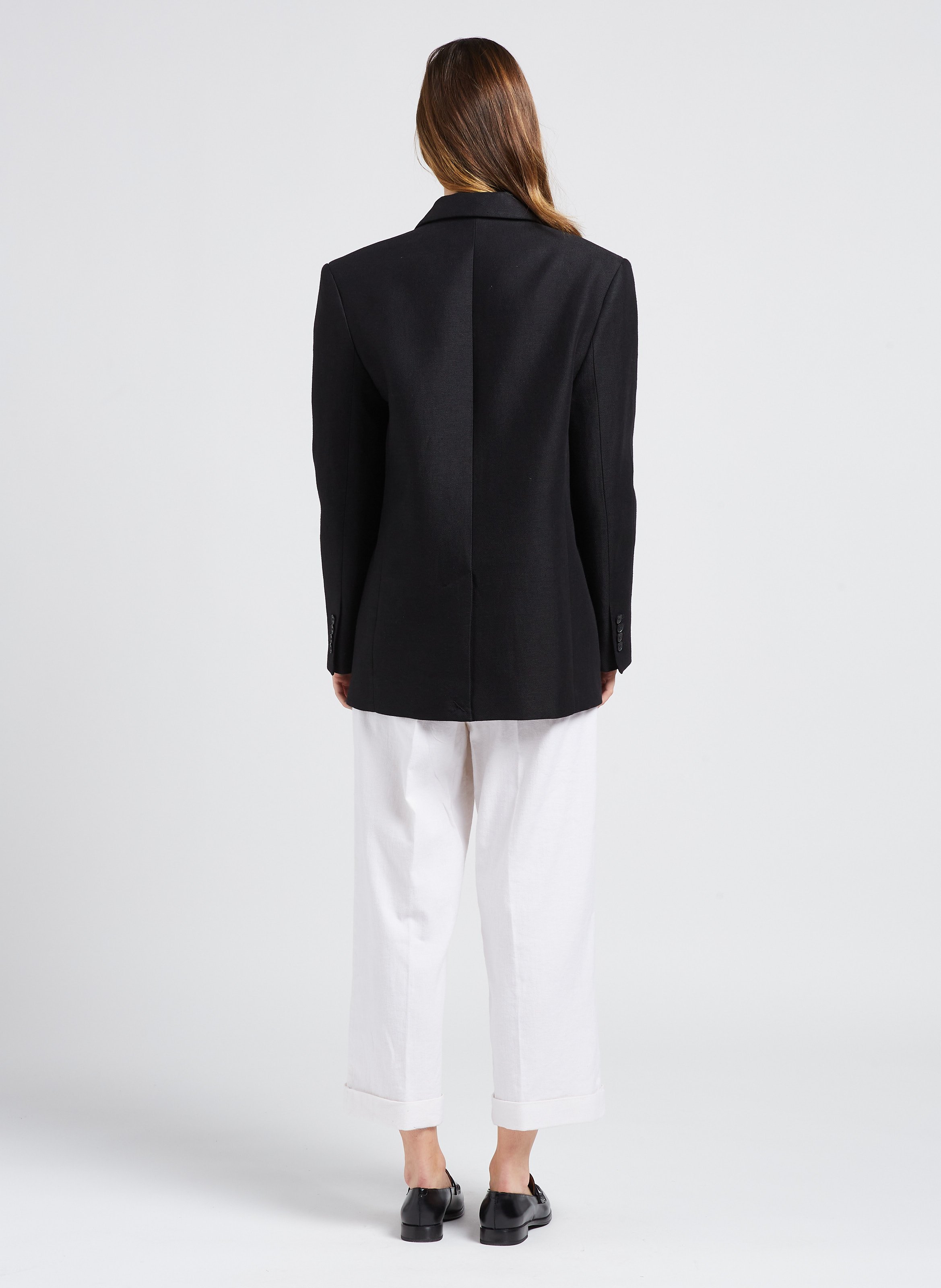 Cottonblend Jacket With Tailored Collar Black Iro Women Place des