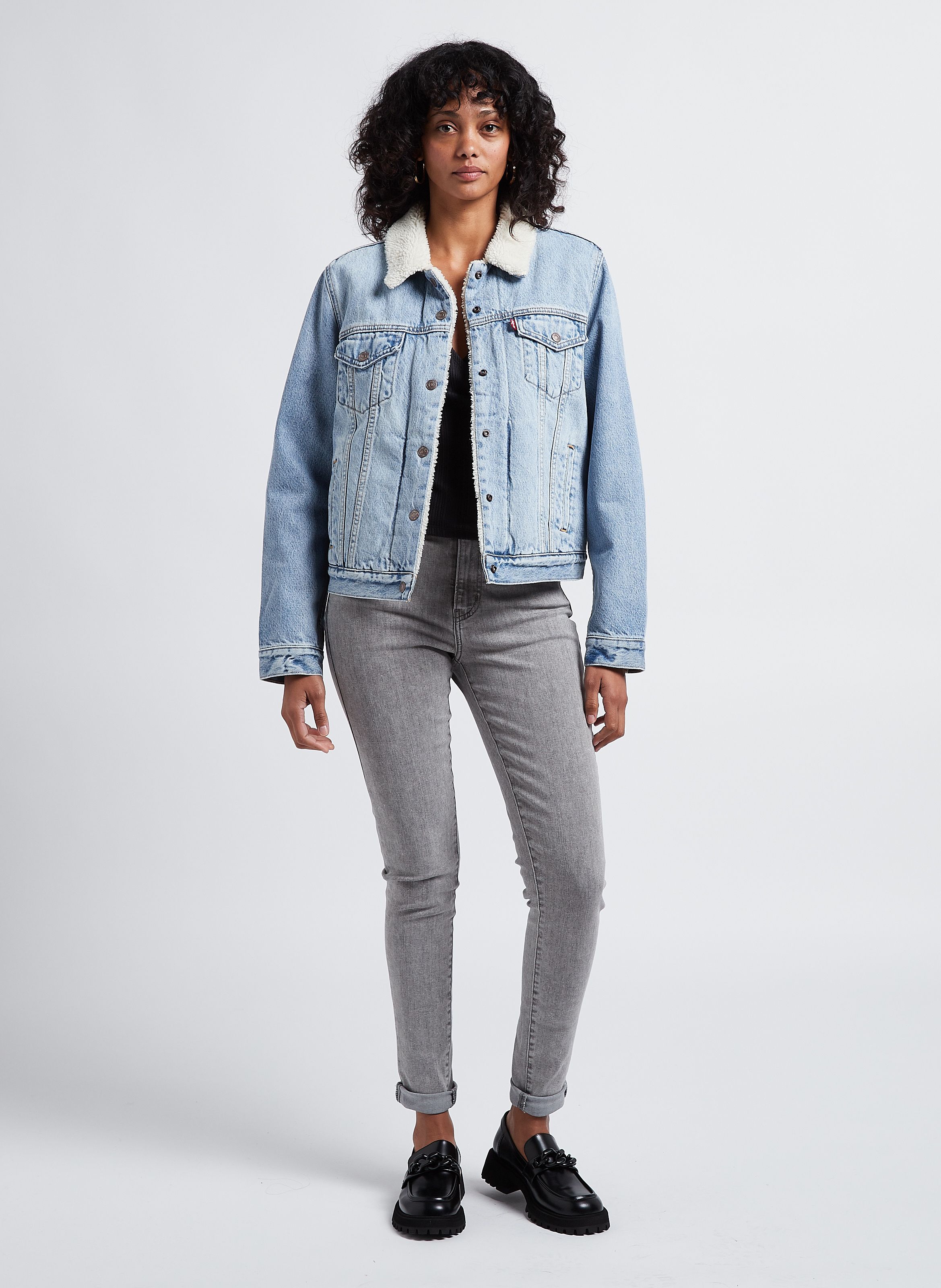 Levi's sherpa shop trucker jacket womens