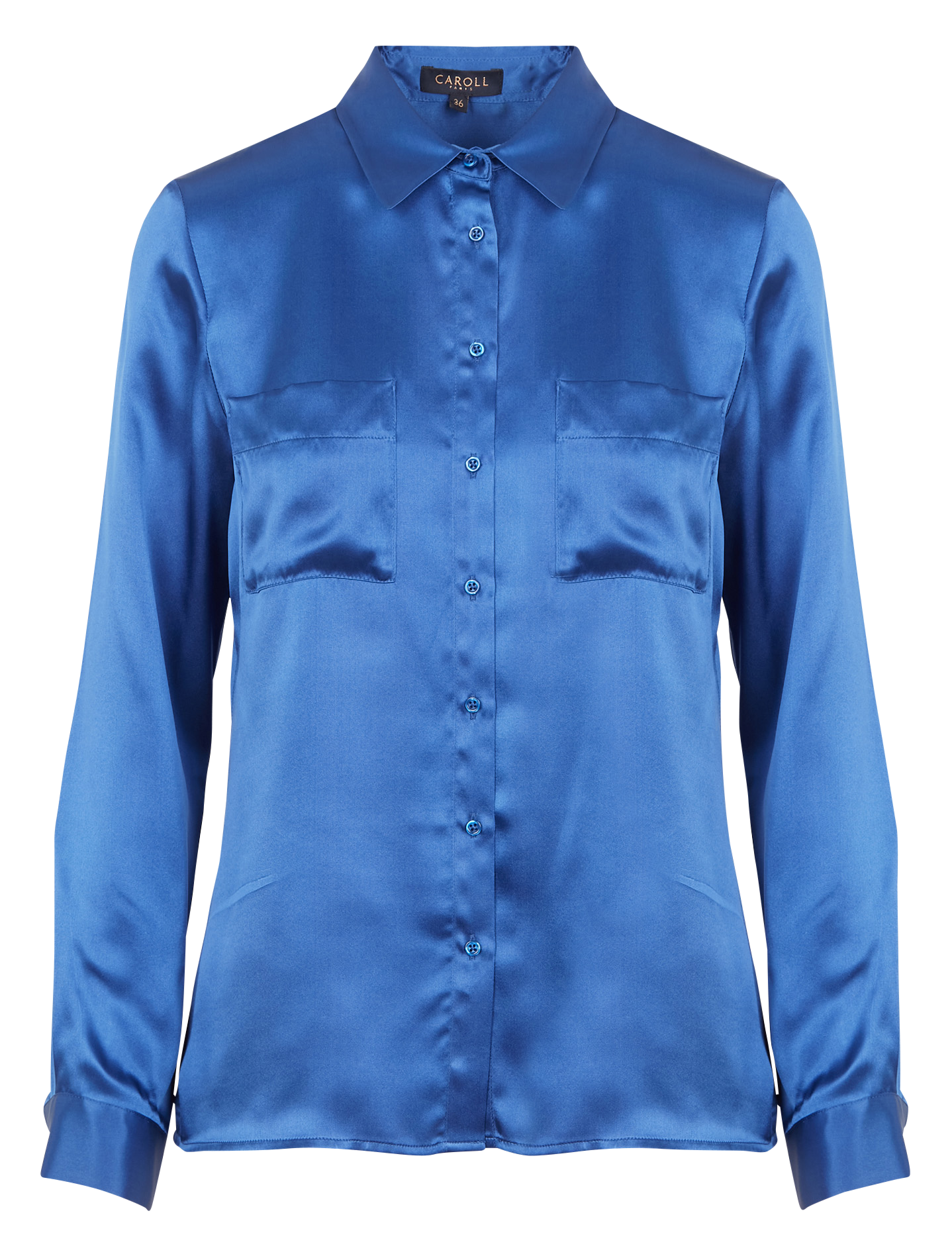 Silk shirt with classic collar CAROLL Blue
