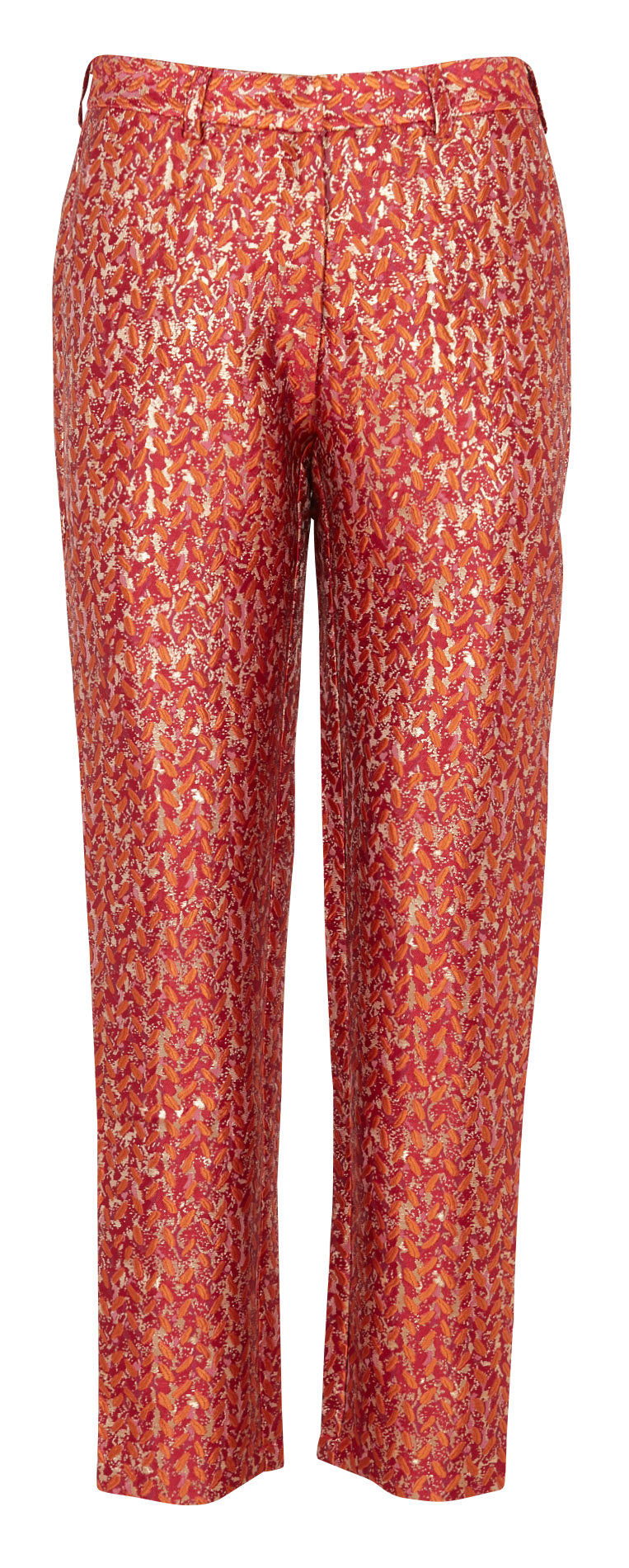 Gerade geschnittene Hose aus Jacquard mit Metallic-Effekt LA PETITE ETOILE Orange