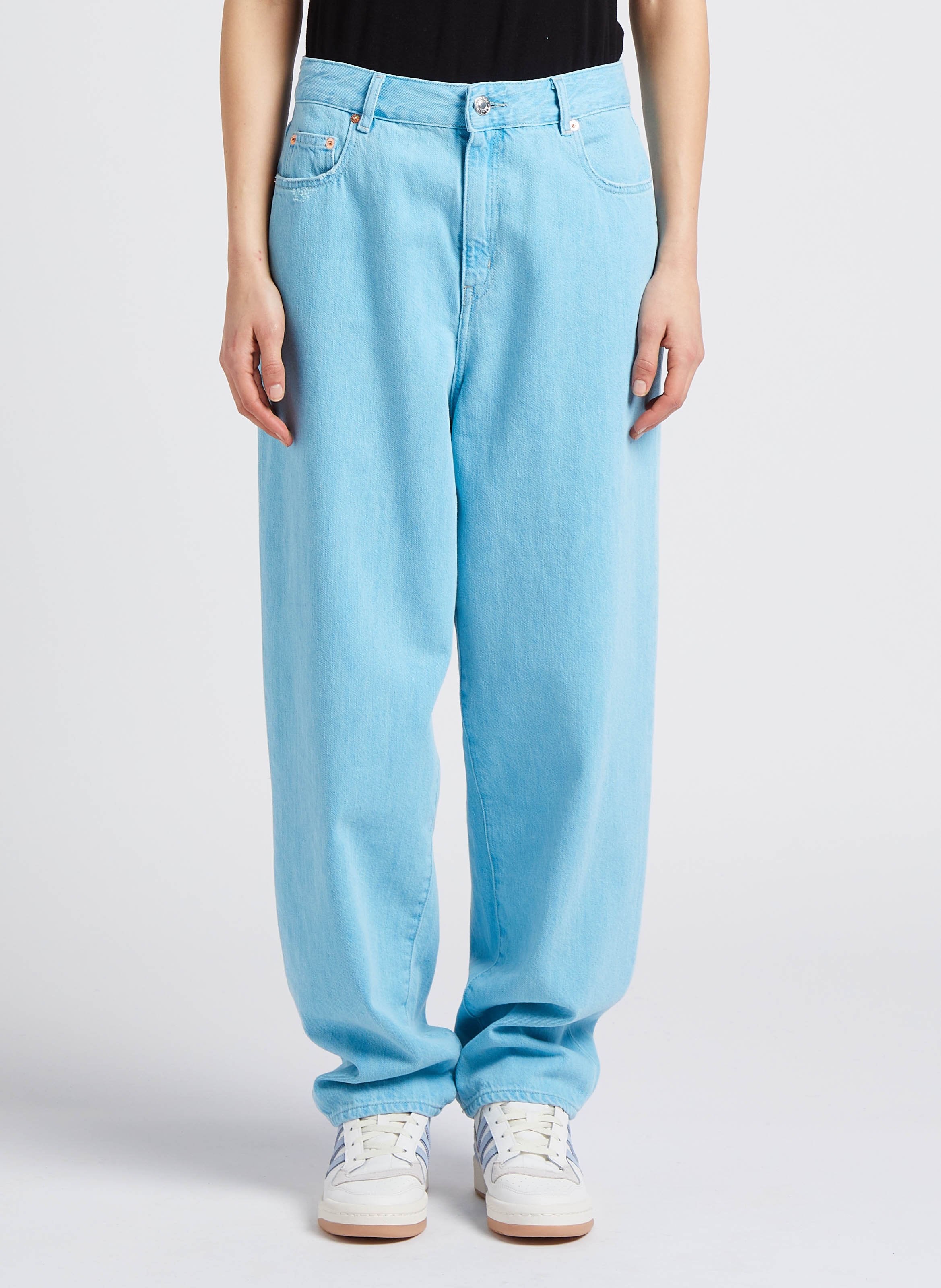 High-rise wide-leg cotton jeans BELLEROSE Blue