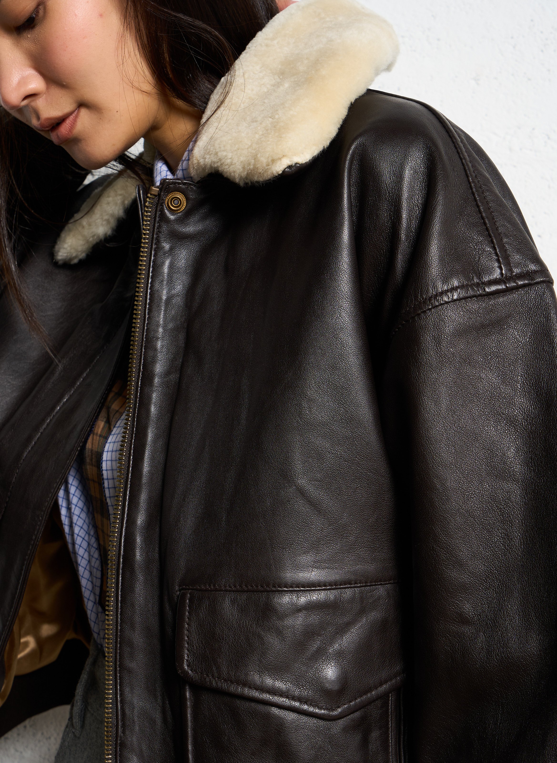 Blouson en cuir  SCHOTT Marron