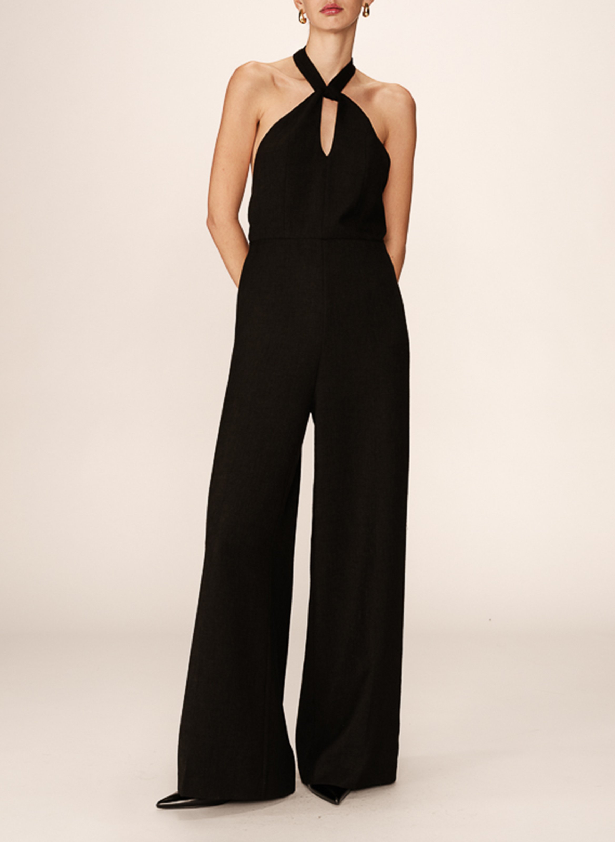 Tuta con scollo da annodare GRACE ET MILA Nero