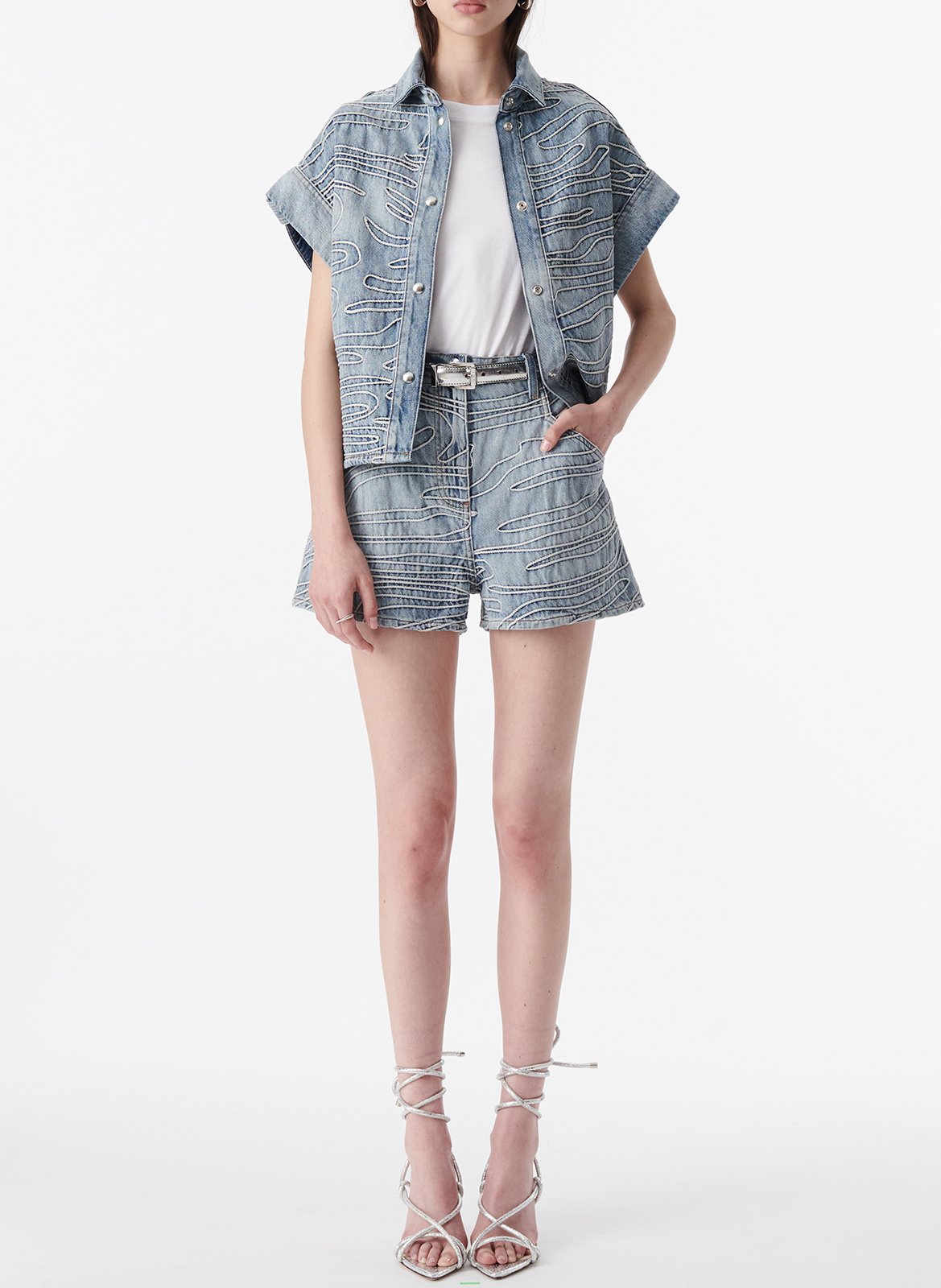 Straight cotton shorts IRO Blue