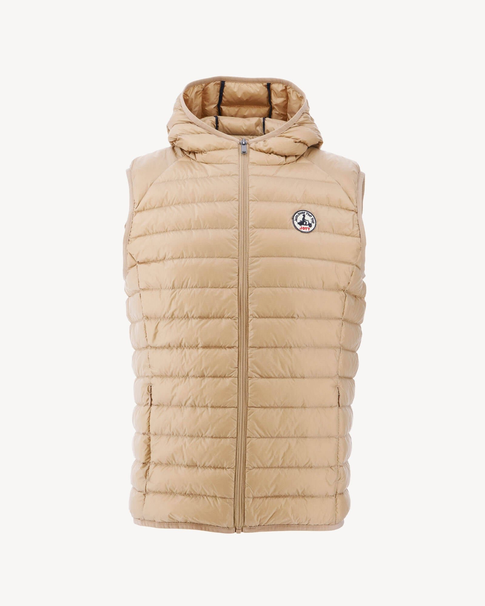 Sleeveless hooded puffer vest JOTT Beige