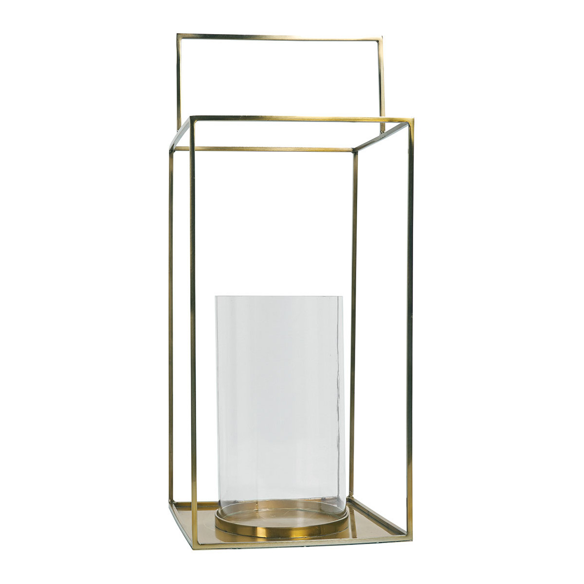 Set of 2 Hector lanterns in brass finish metal BLANC D'IVOIRE Golden