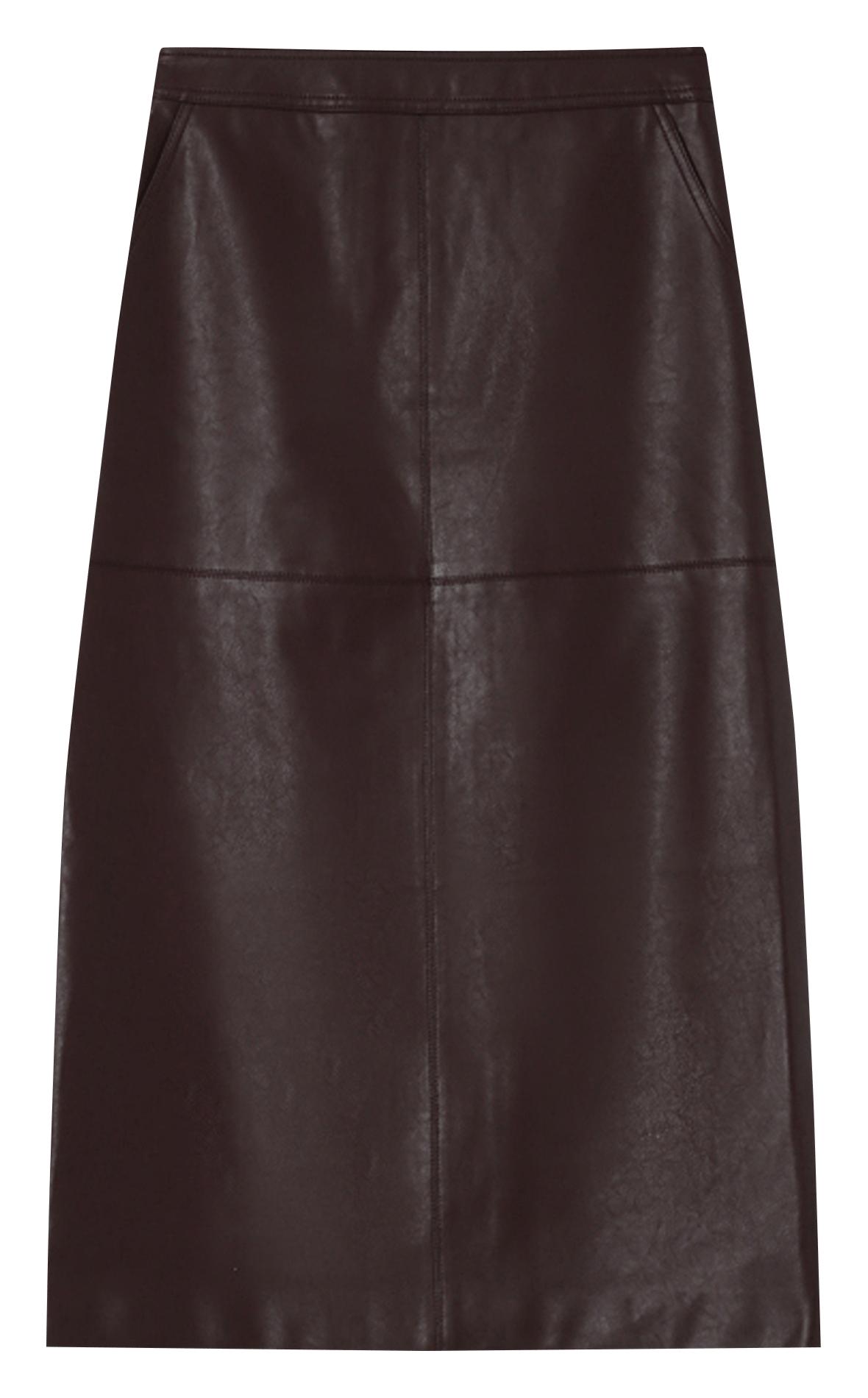 Midi faux leather skirt GRACE ET MILA Red