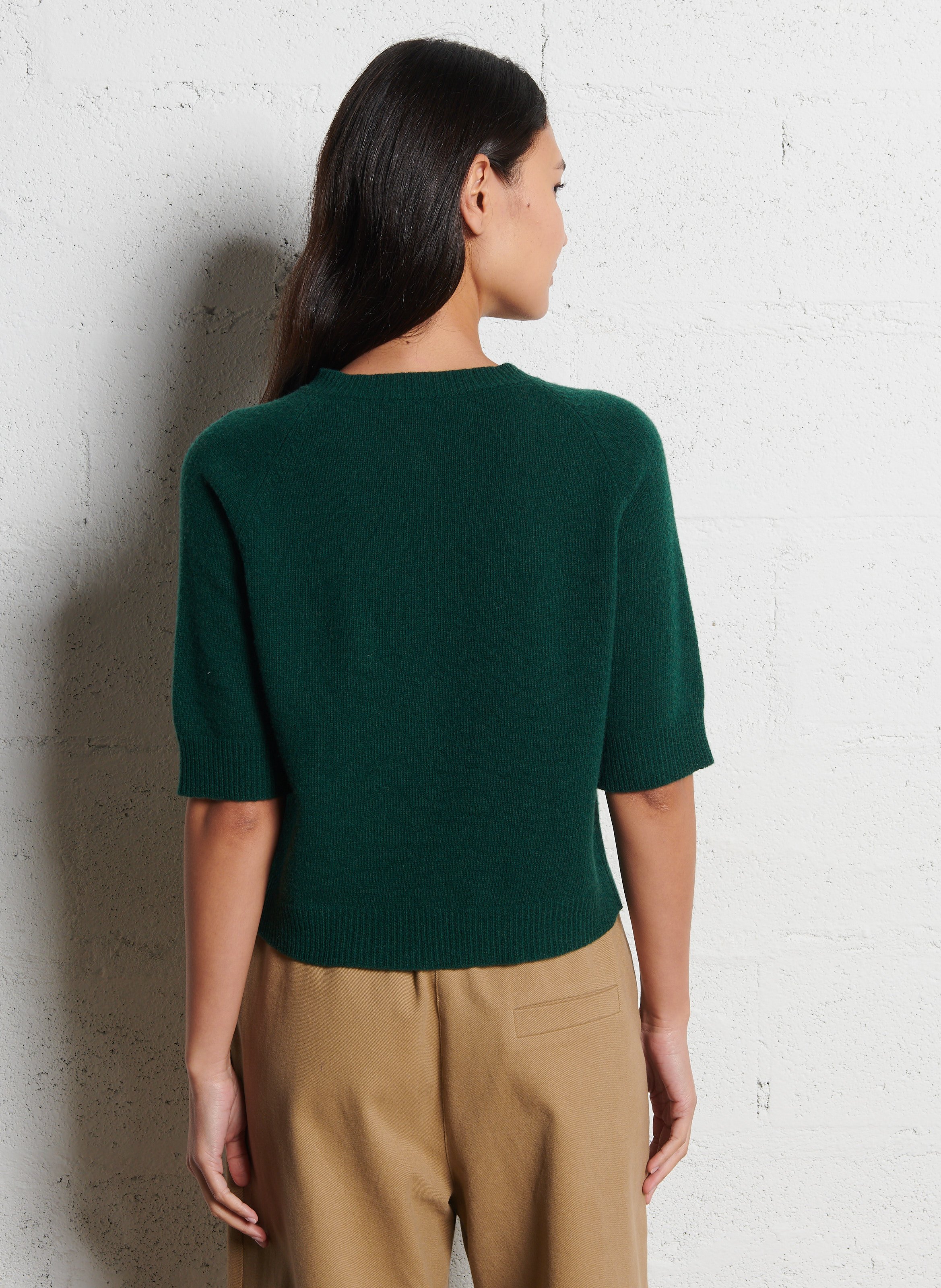 Straight-fit vest van wolmix SUZIE WINKLE Groen