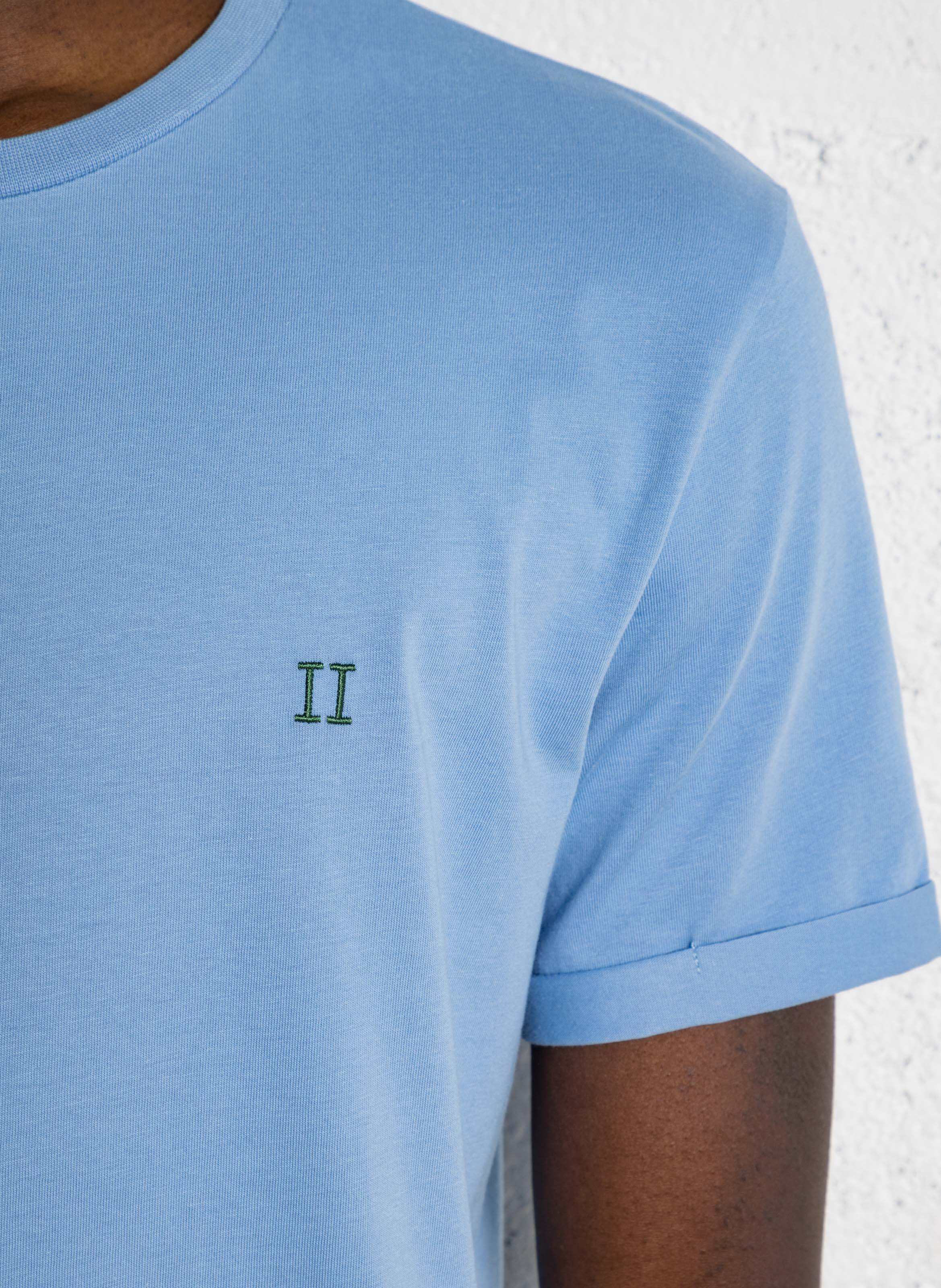 Straight-cut organic cotton T-shirt LES DEUX Blue