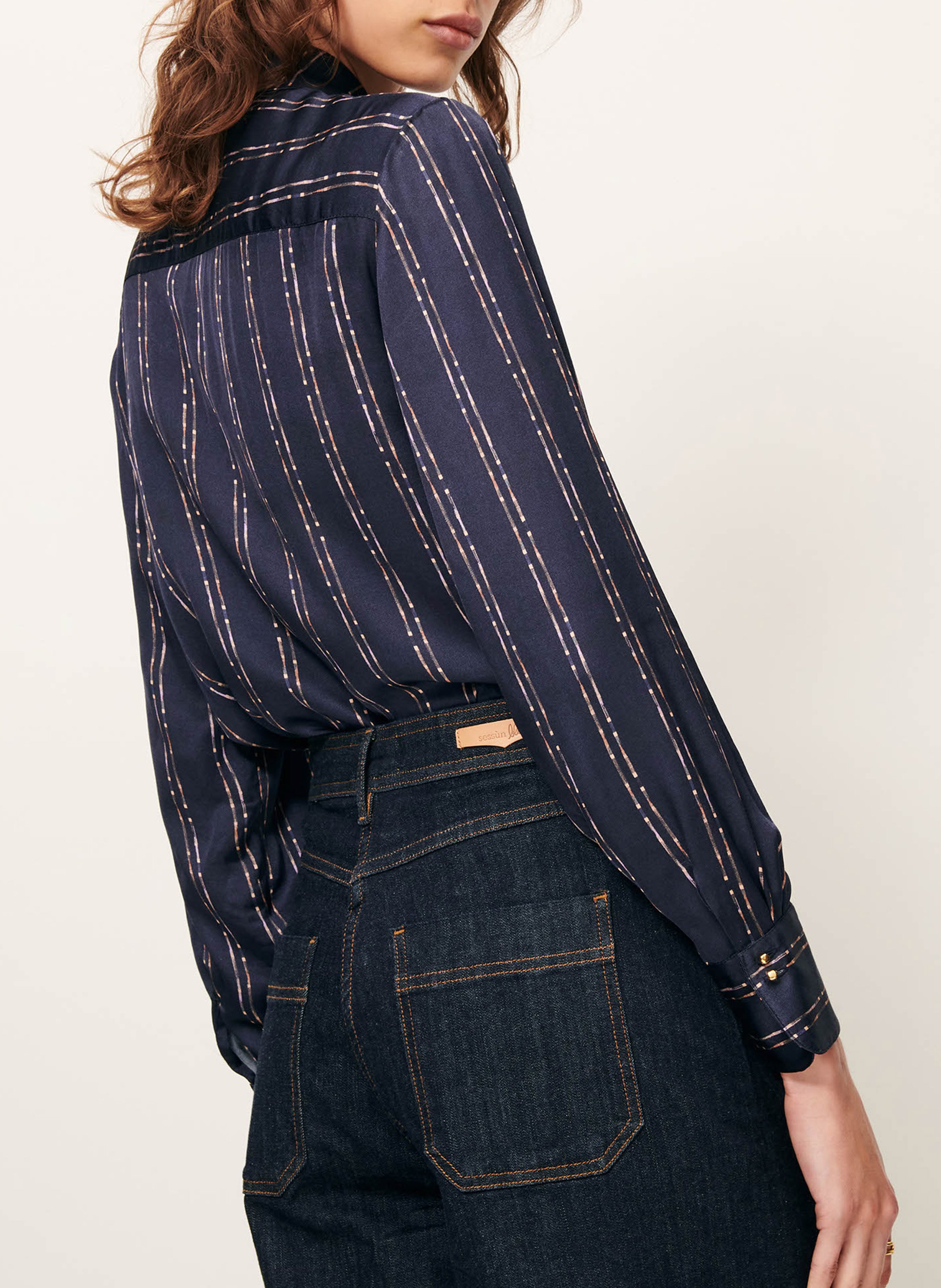 Chemise col classique imprimée SESSUN Bleu