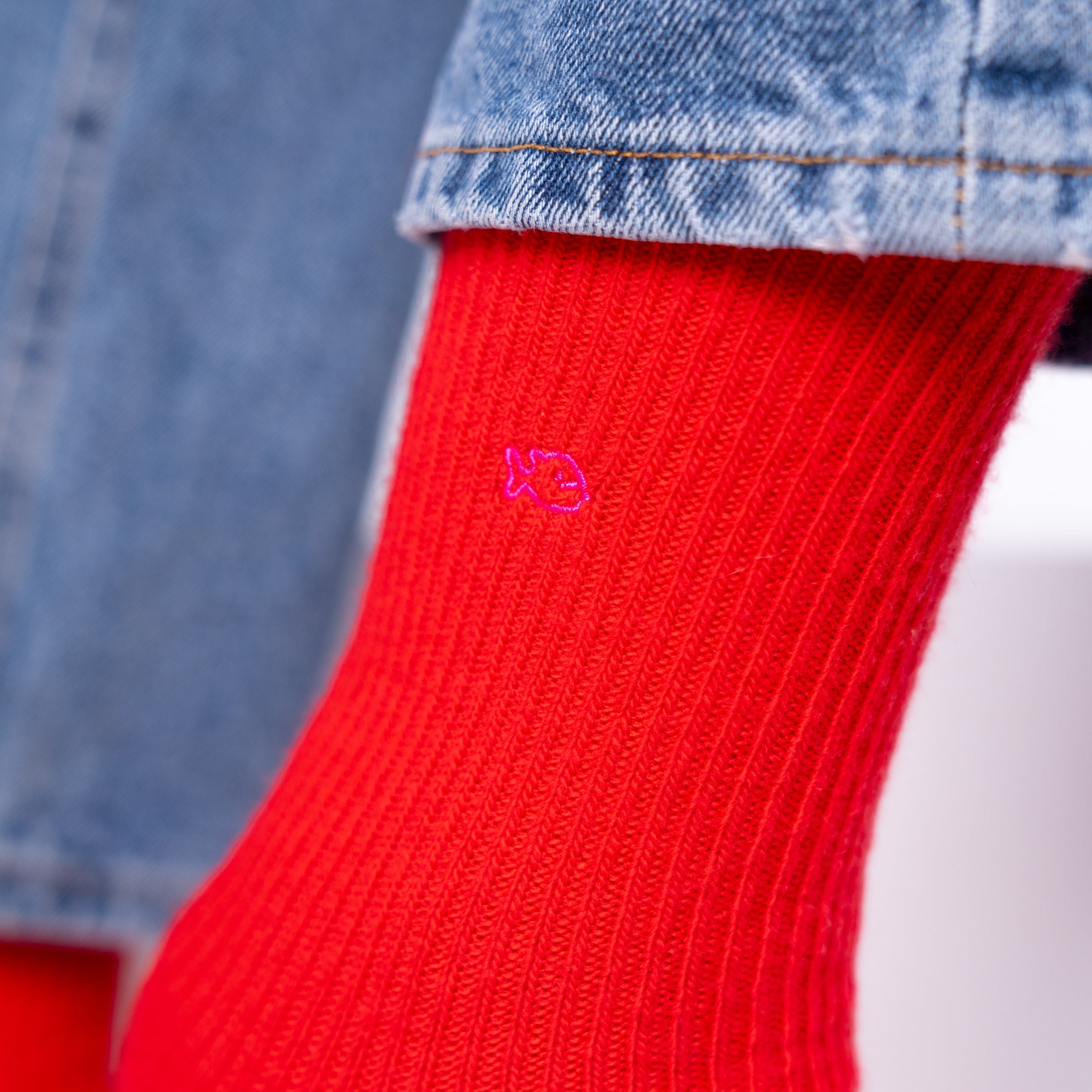 Wool socks BILLYBELT Red