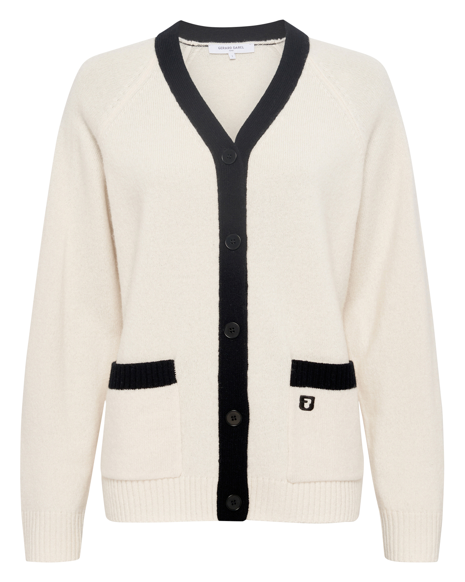 Svenland V-neck wool cardigan GERARD DAREL Beige
