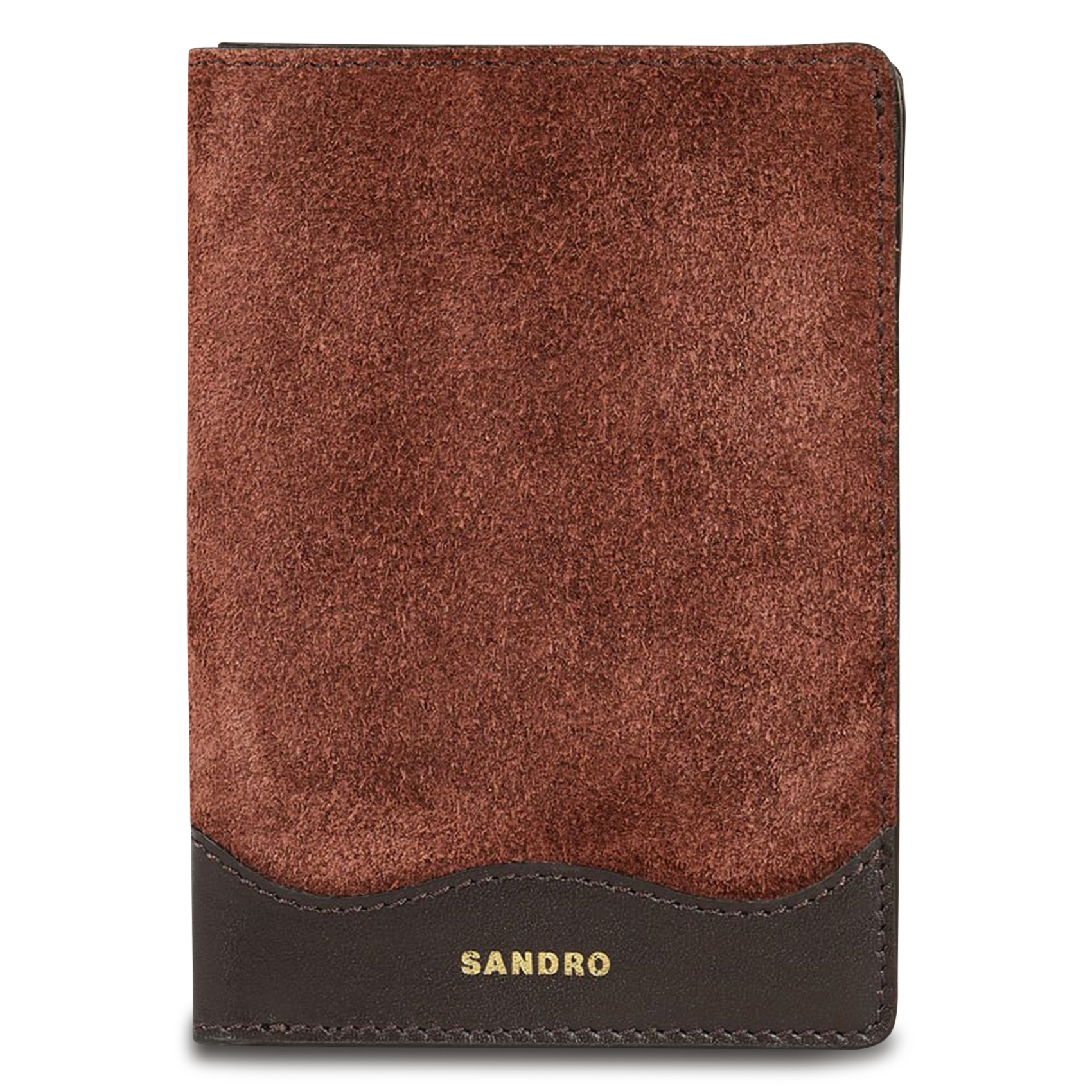 Porte-cartes en cuir SANDRO Marron