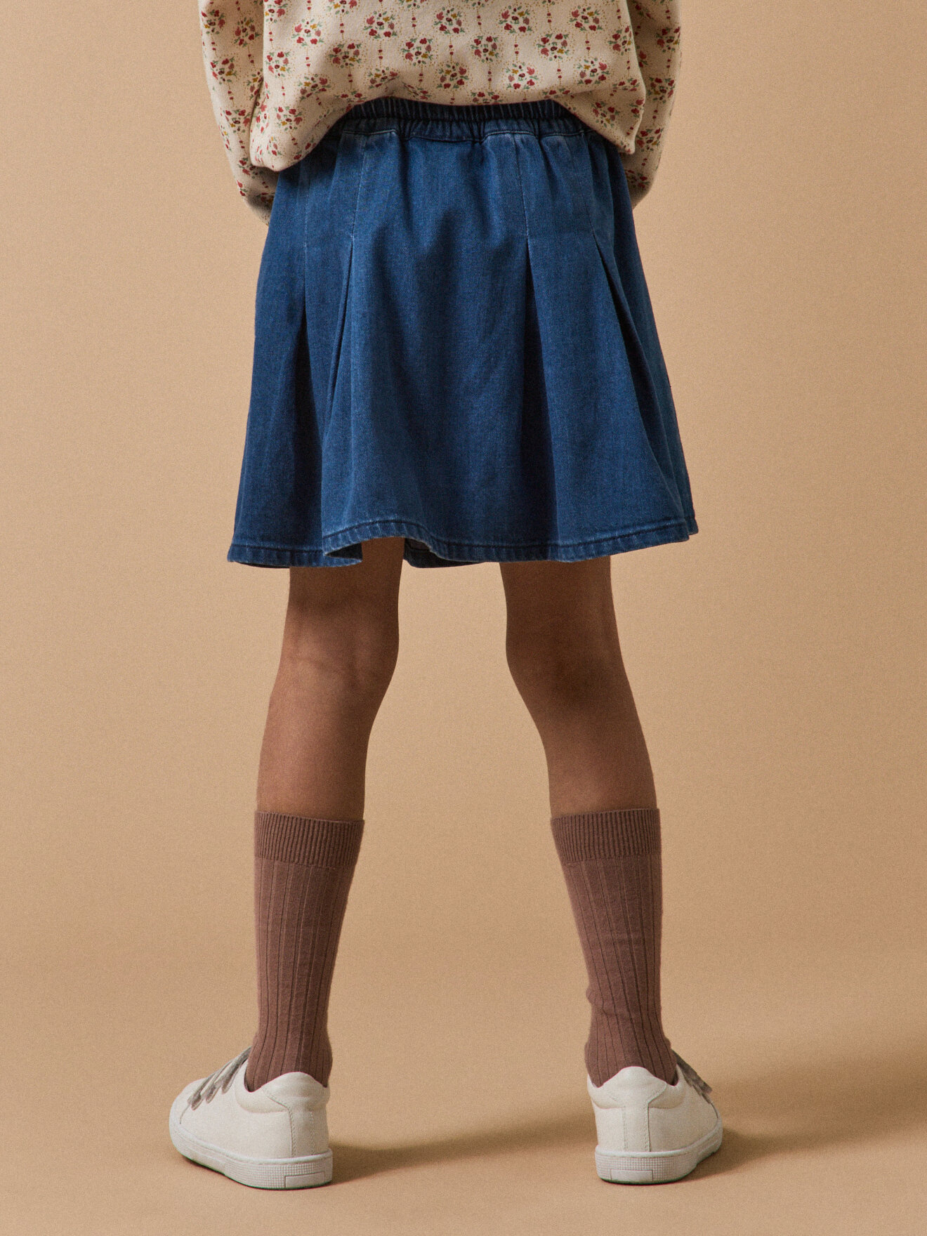 Denim skirt CYRILLUS Blue