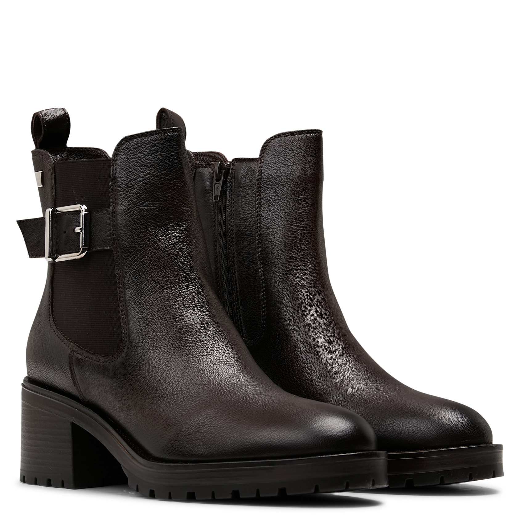 Bottines à talons en cuir JB MARTIN Marron