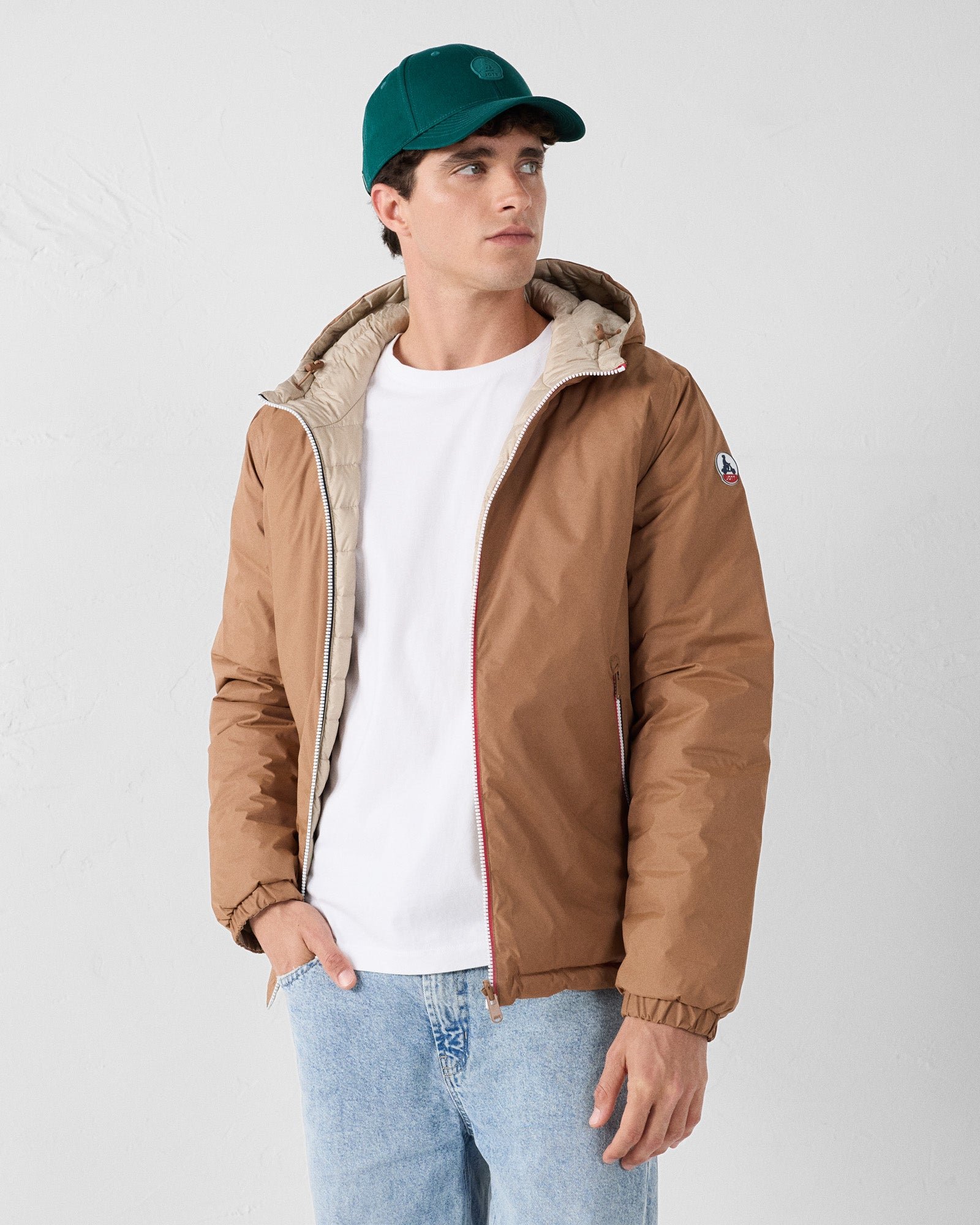 Reversible jacket in brown sugar/beige brummen JOTT Brown