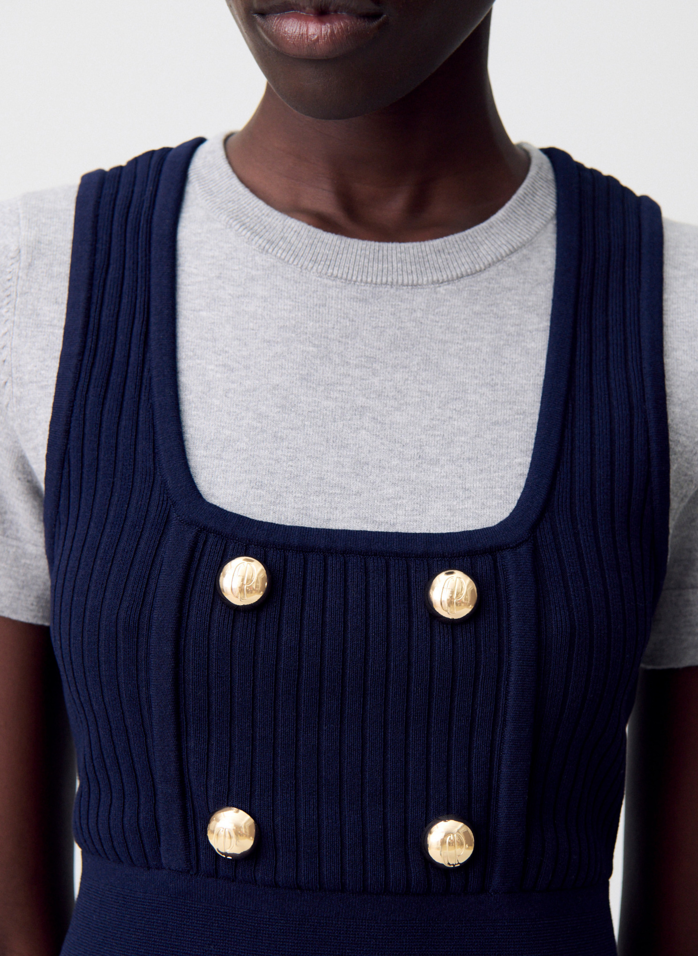 Robe courte col rond en maille CLAUDIE PIERLOT Multicolore