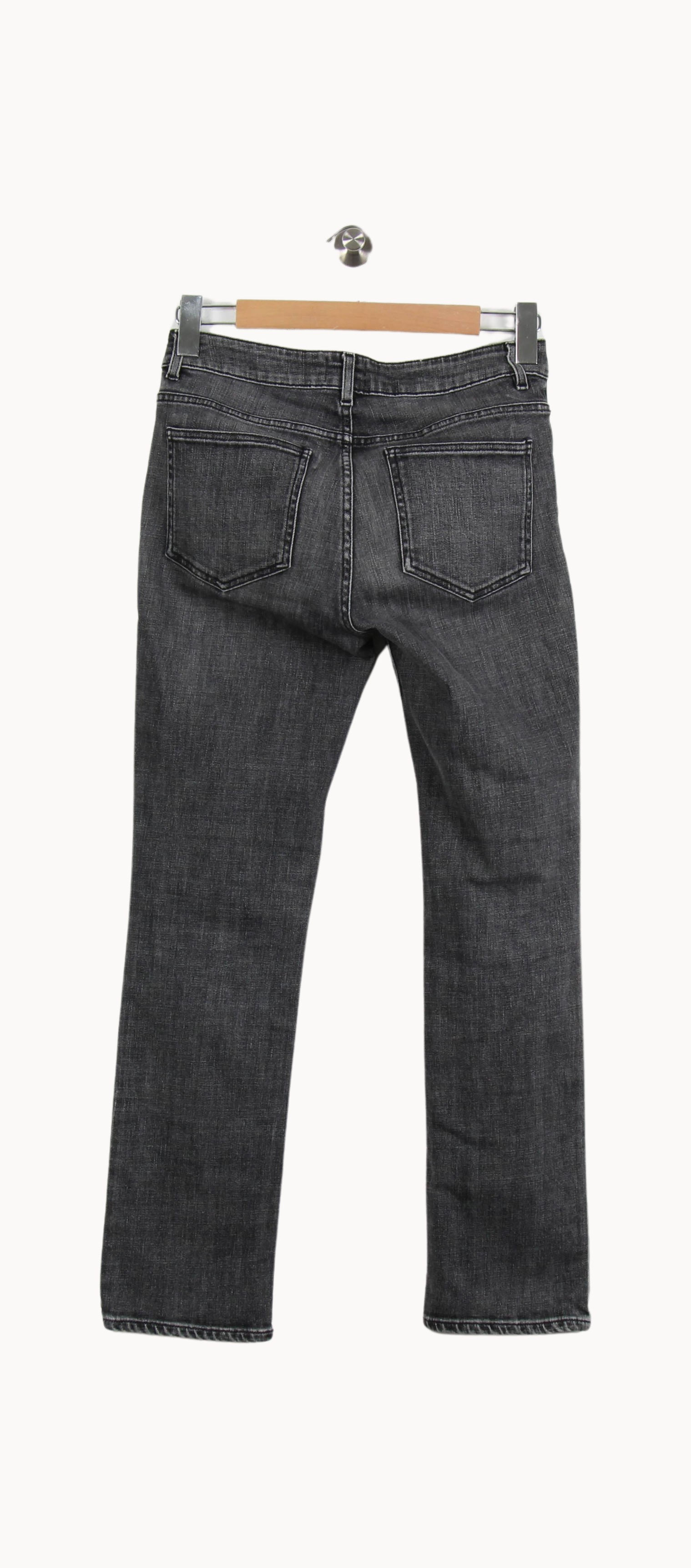 Cropped slim jeans with studs ACNE STUDIOS - Seconde Main Grey