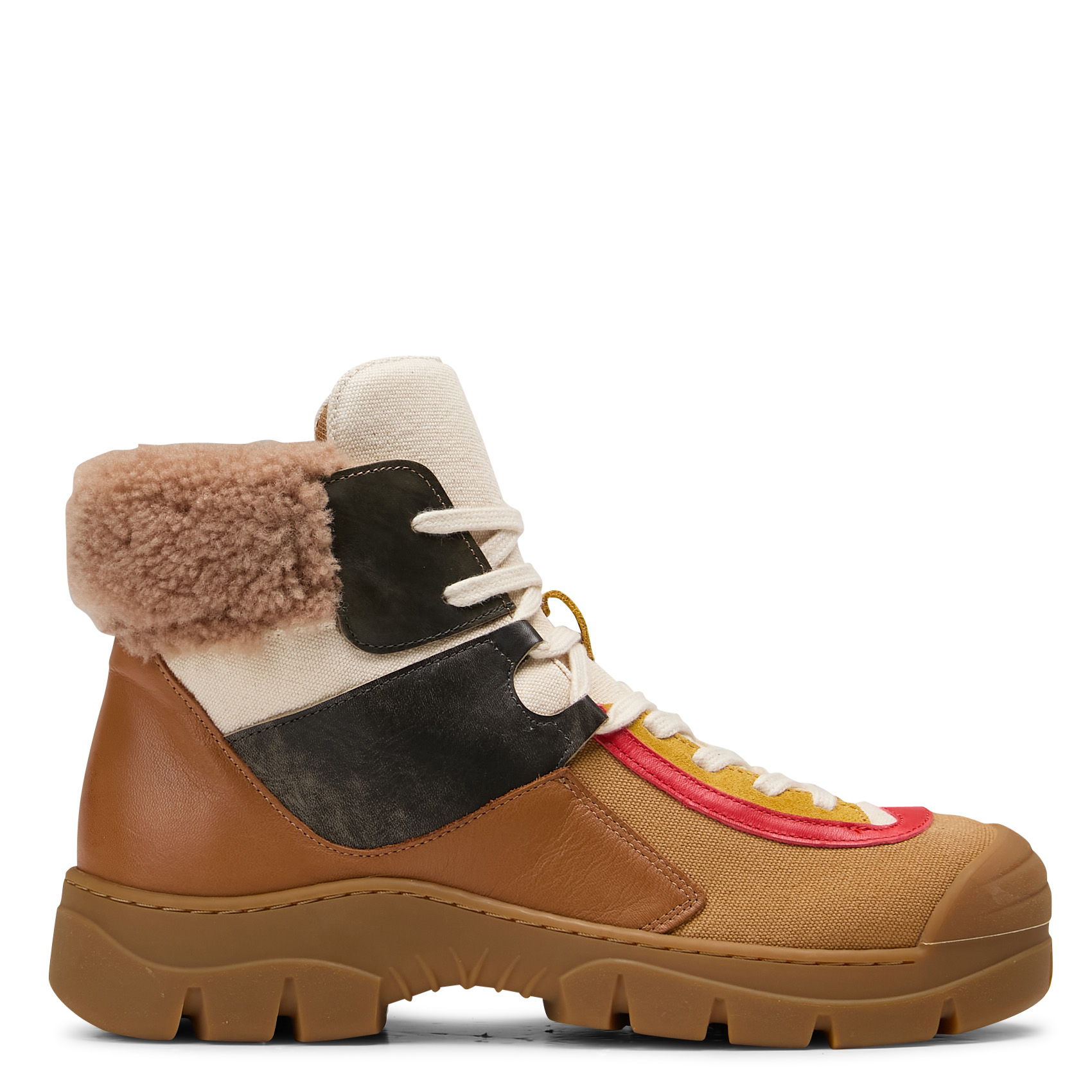 Laarzen van twee materialen ACOTE Bruin