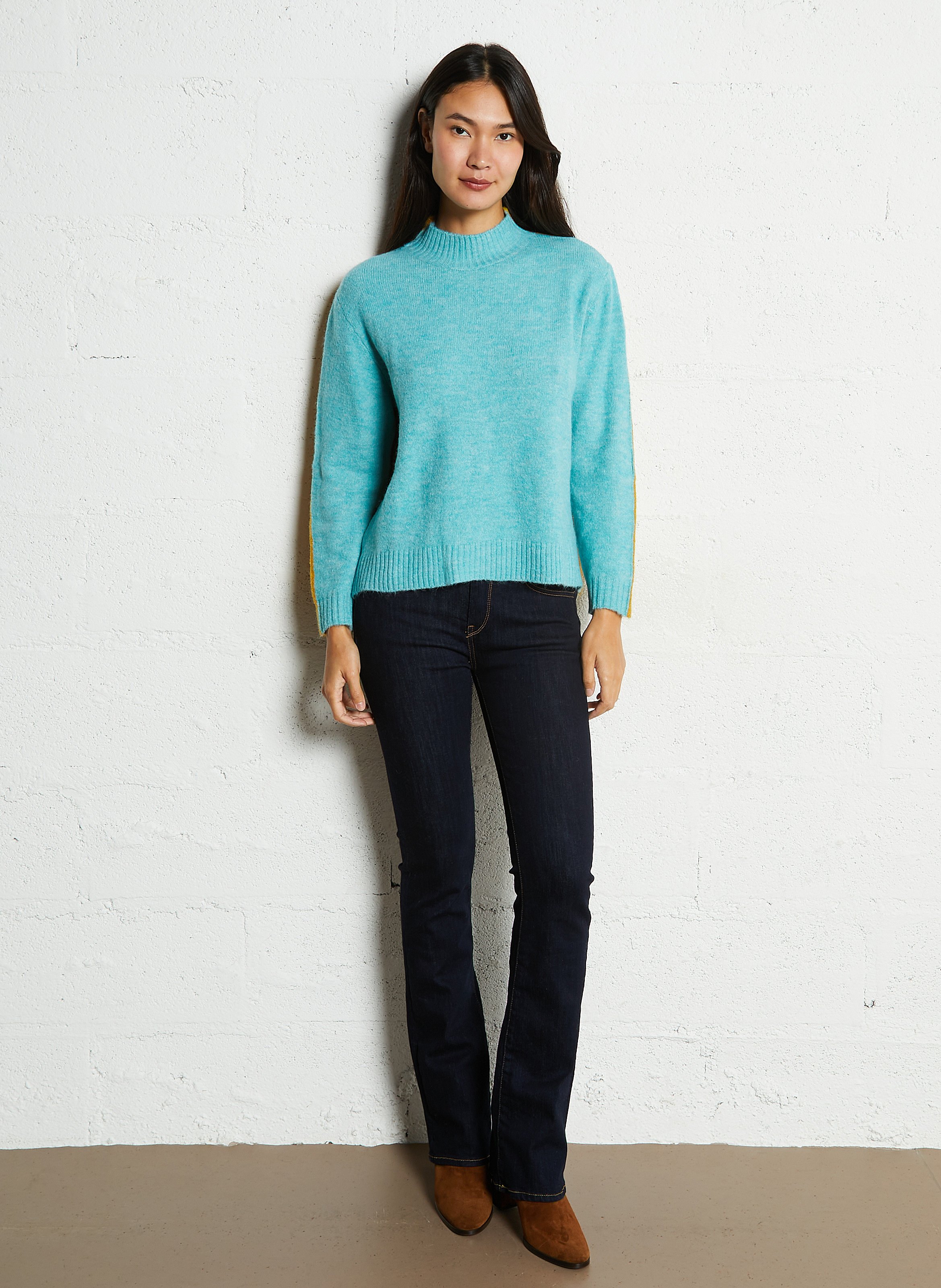 Pull oversize col montant DR BLOOM Vert