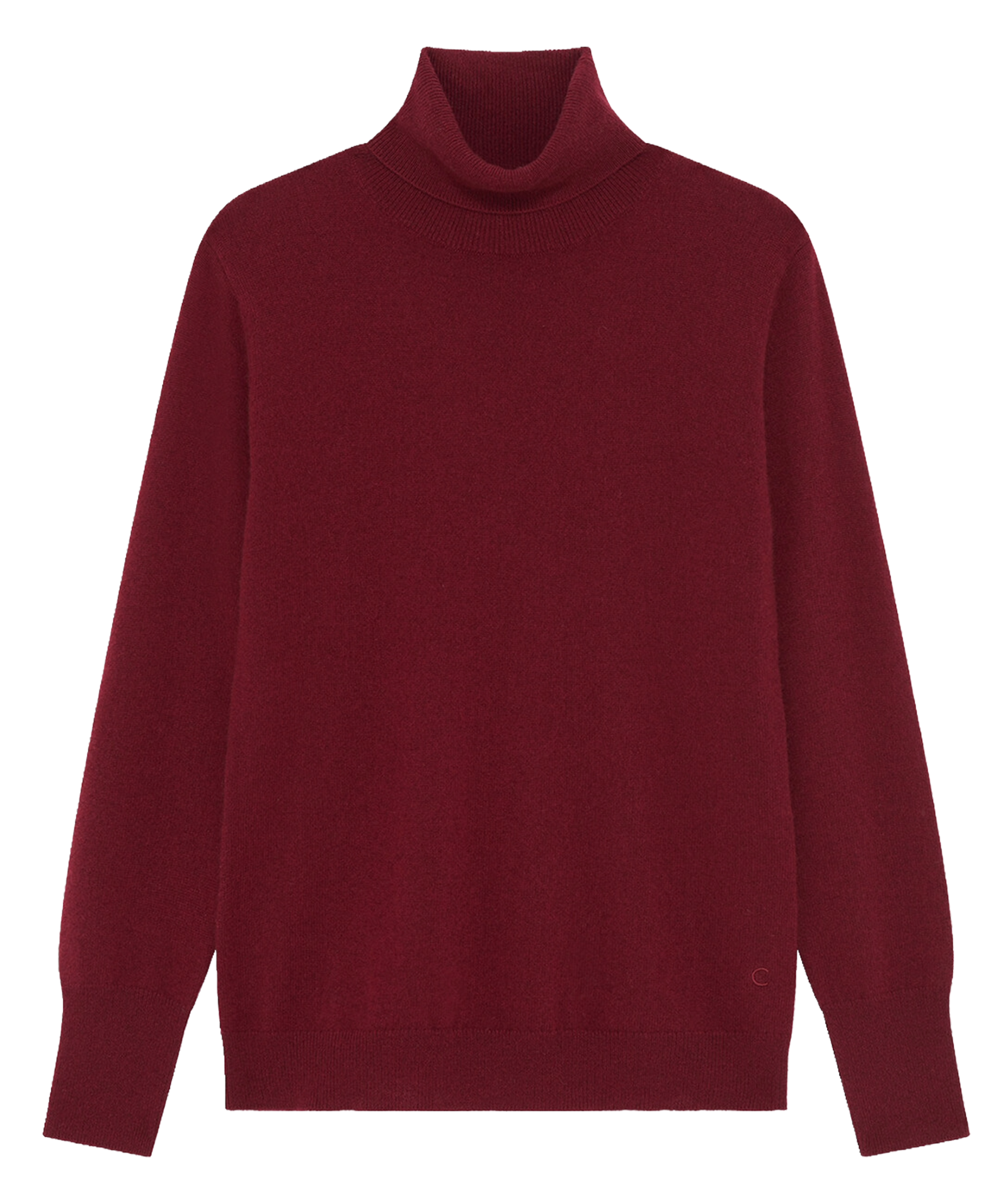 Cashmere straight-cut turtleneck sweater CAROLL Red