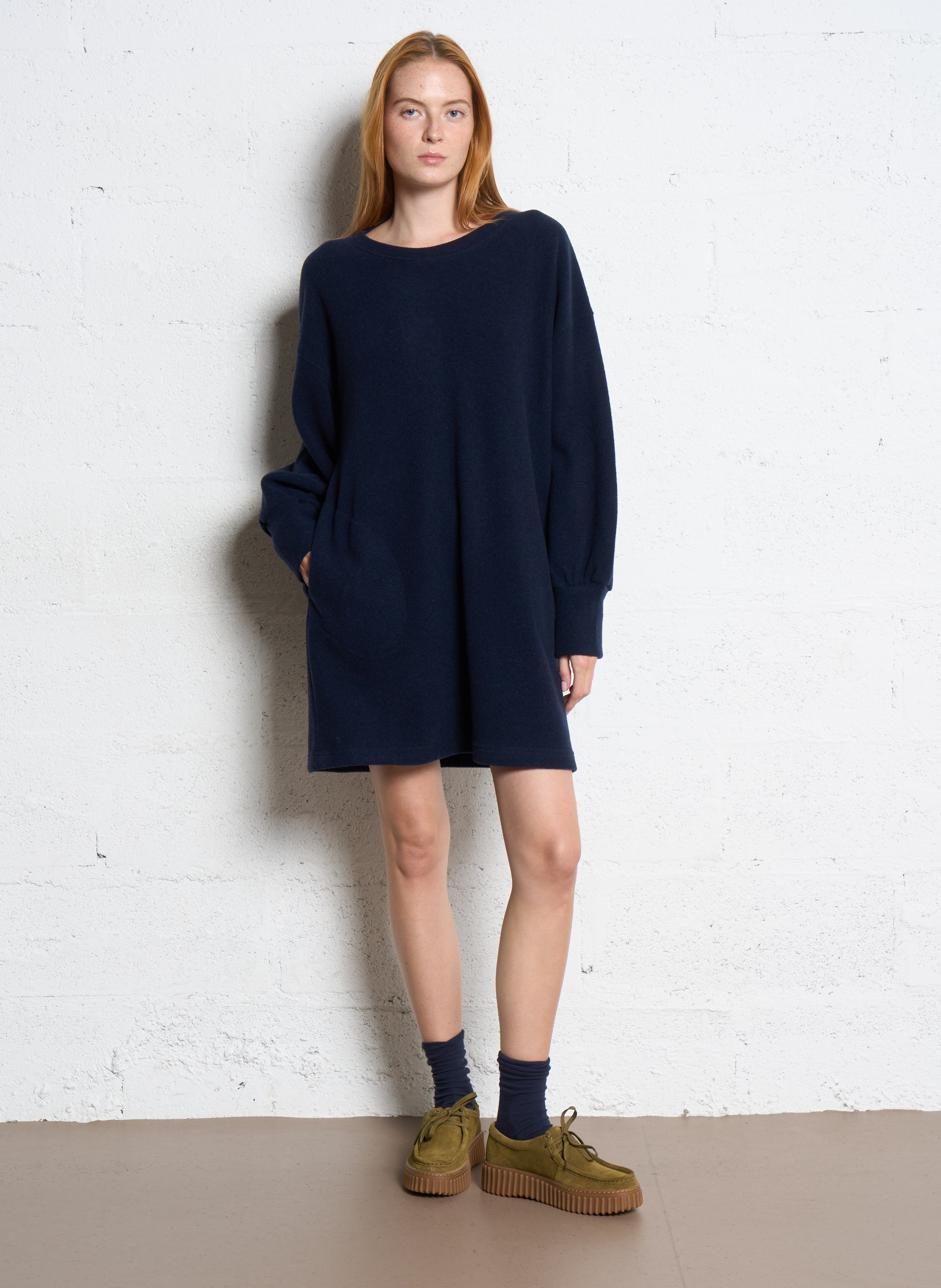 Robe courte ample unie BENSIMON Bleu