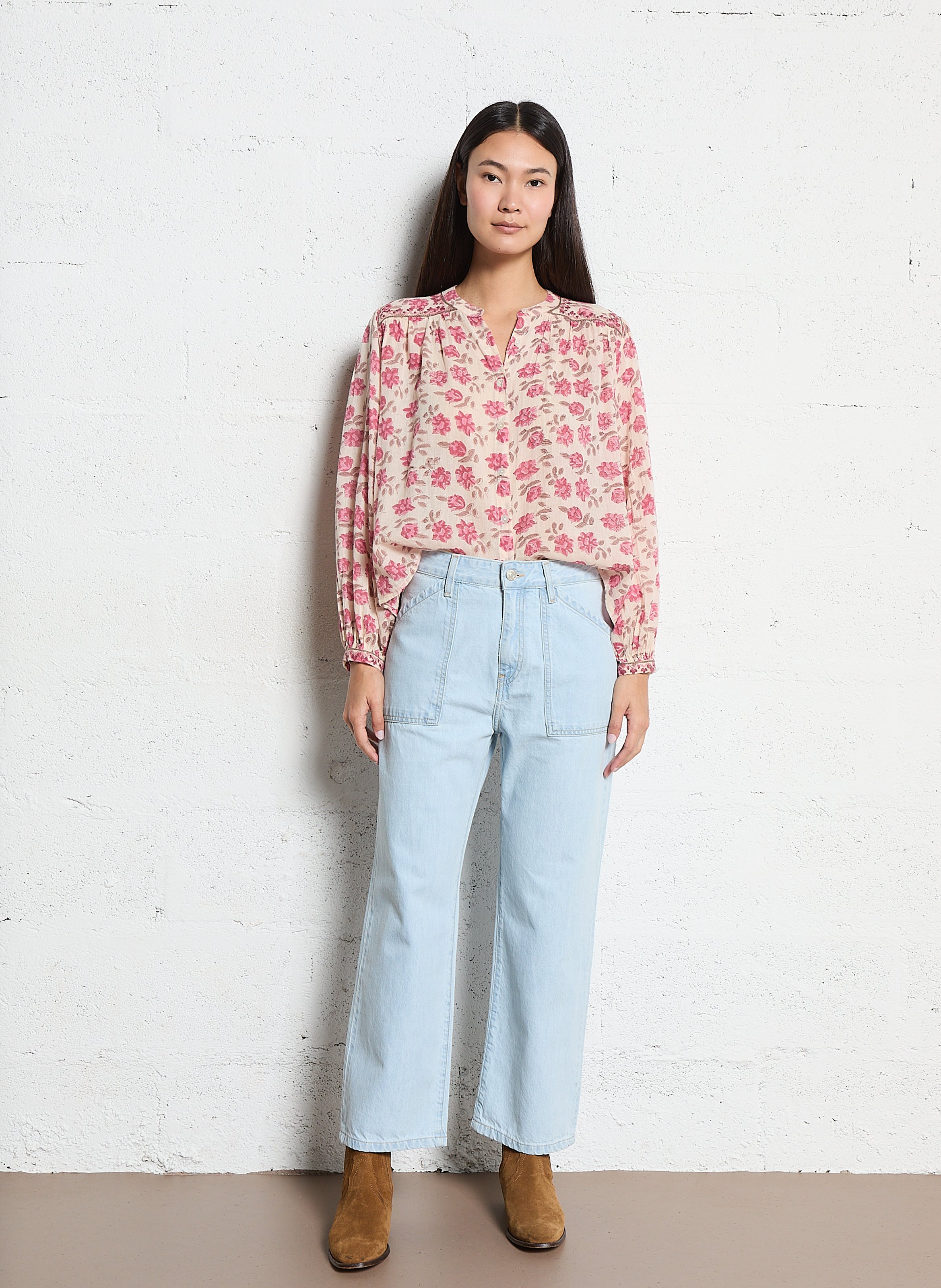 Katoenen jeans met rechte pijp ACQUAVERDE Blauw