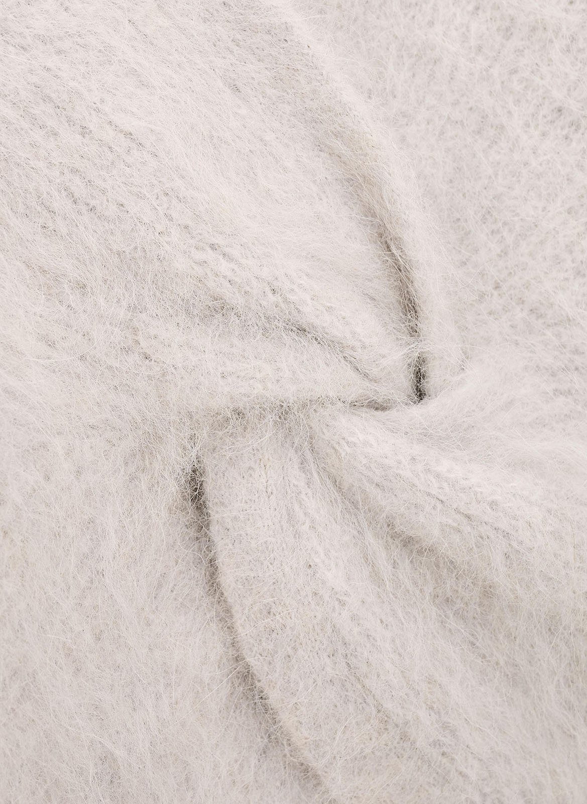 Pull oversize col rond en laine mélangée BA&SH Gris