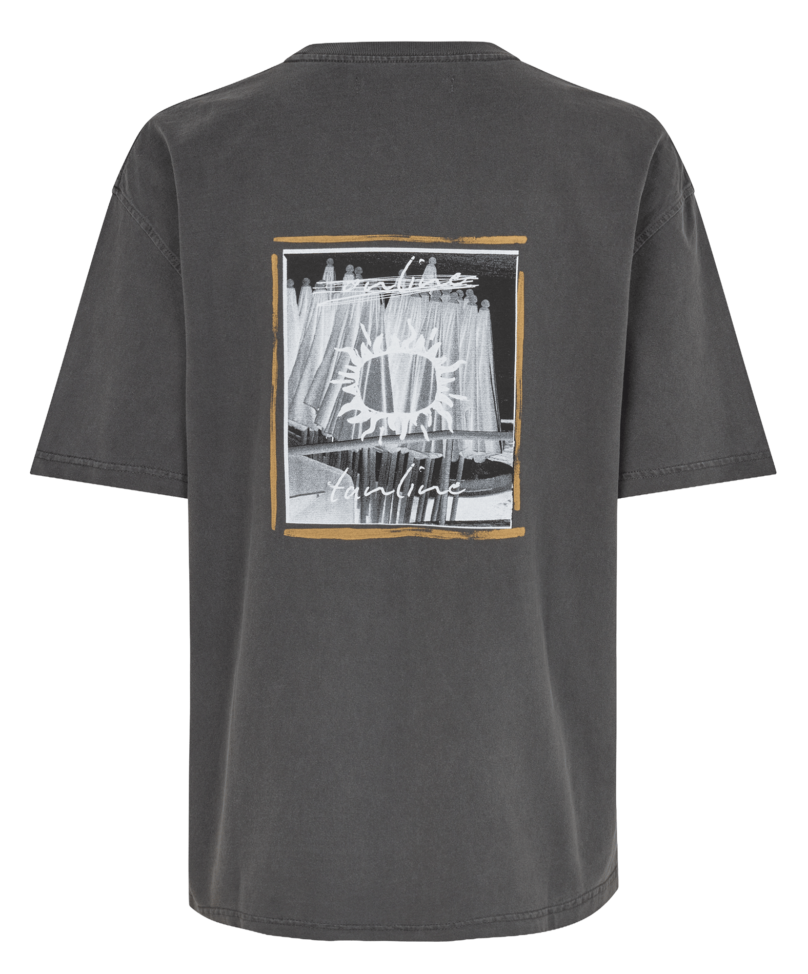 Wijd T-shirt met ronde hals en zeefdruk SAMSOE SAMSOE Grijs