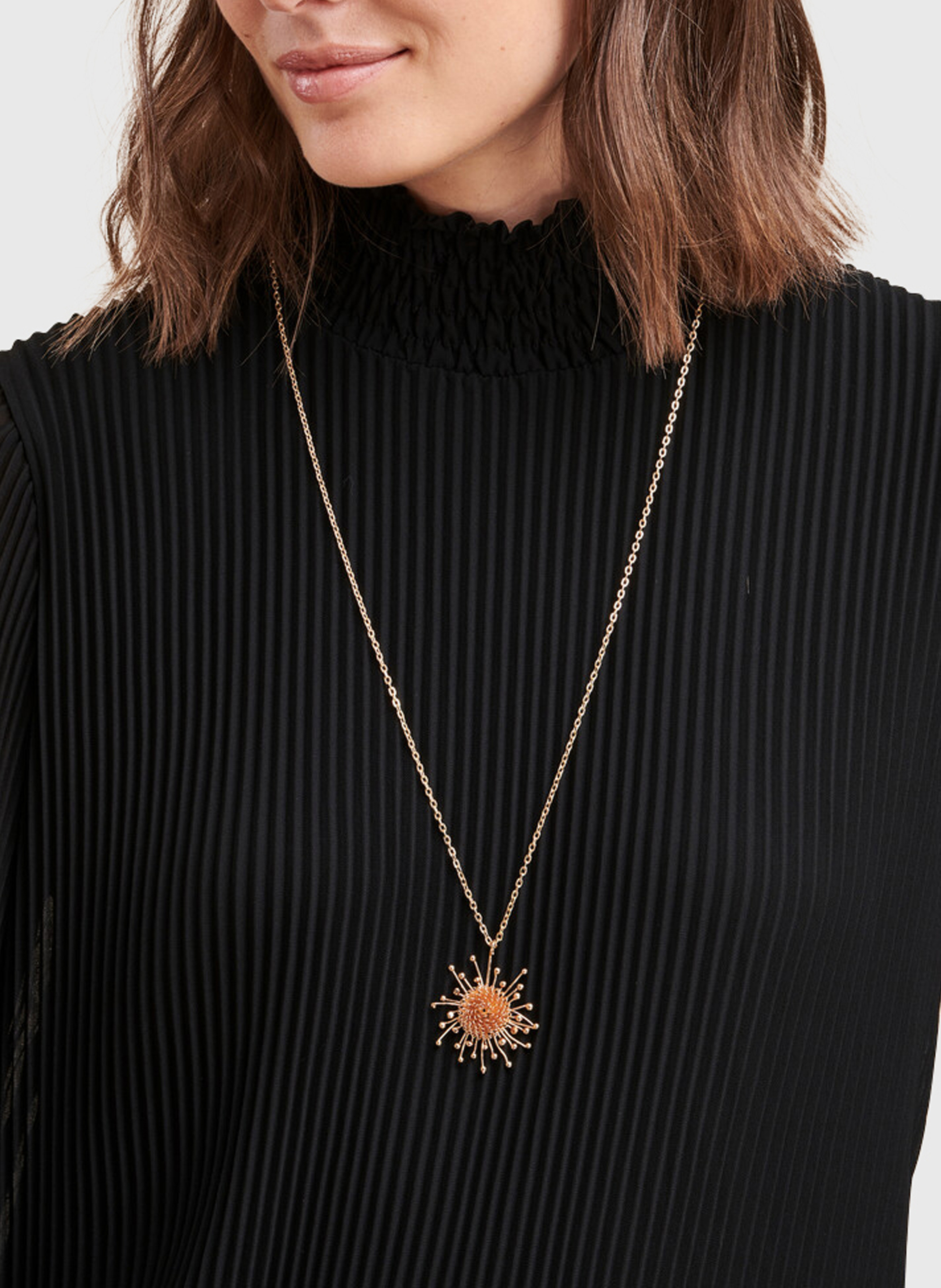 Collier sautoir en laiton mélangé LA FEE MARABOUTEE Jaune