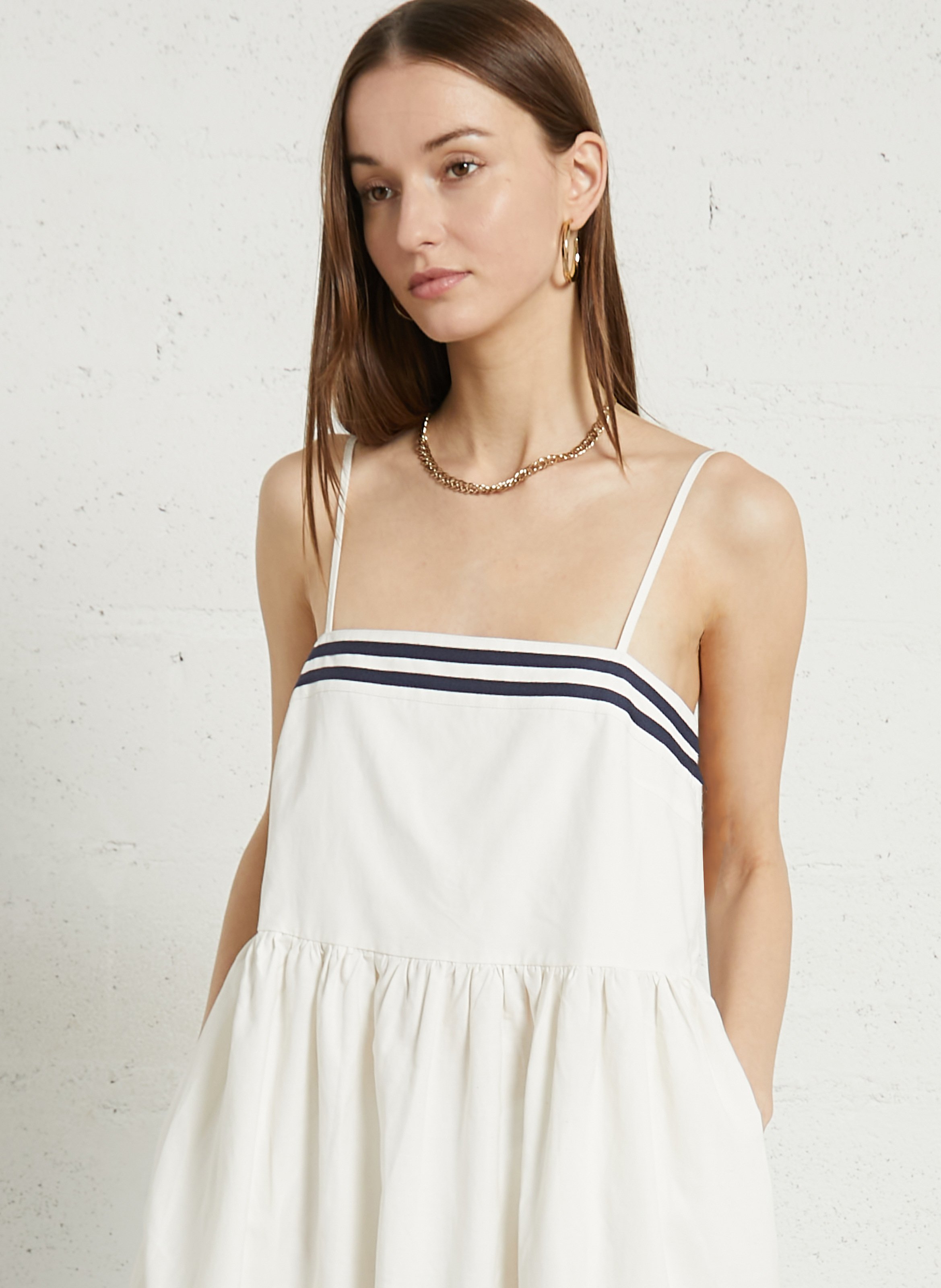 Lange jurk THE TINY BIG SISTER Wit